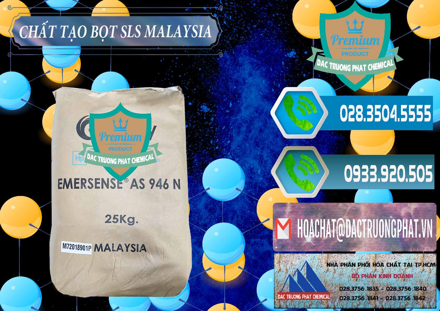 Công ty chuyên bán & phân phối Chất Tạo Bọt SLS Emery - Emersense AS 946N Mã Lai Malaysia - 0423 - Cung cấp - bán hóa chất tại TP.HCM - congtyhoachat.net