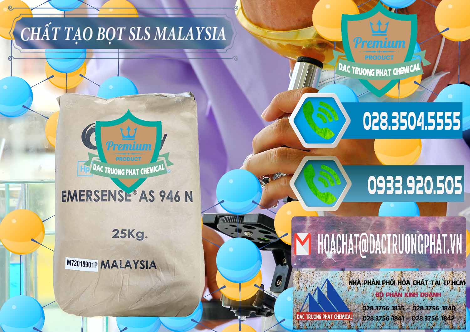Cty kinh doanh và bán Chất Tạo Bọt SLS Emery - Emersense AS 946N Mã Lai Malaysia - 0423 - Cty chuyên nhập khẩu _ cung cấp hóa chất tại TP.HCM - congtyhoachat.net