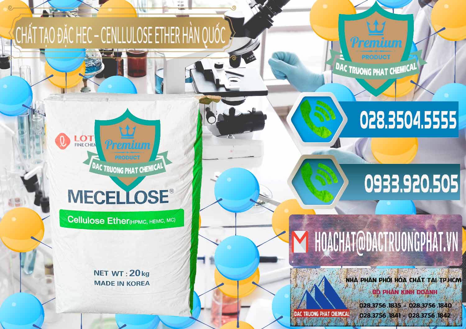 Chuyên bán ( phân phối ) Chất Tạo Đặc Hec Mecellose – Cenllulose Ether Lotte Hàn Quốc Korea - 0050 - Đơn vị nhập khẩu - phân phối hóa chất tại TP.HCM - congtyhoachat.net