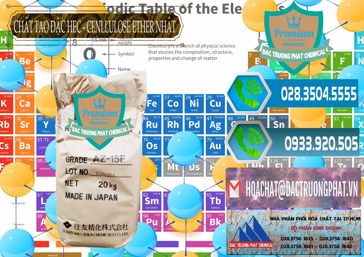 Bán _ cung ứng Chất Tạo Đặc Hec Mecellose – Cenllulose Ether Nhật Bản Japan - 0367 - Cty phân phối và kinh doanh hóa chất tại TP.HCM - congtyhoachat.net