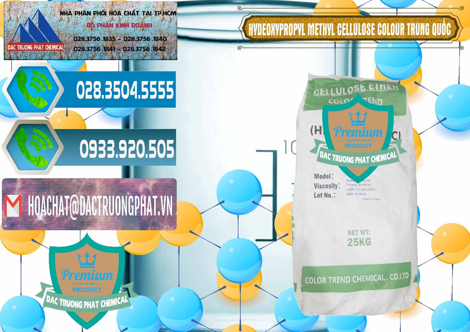 Bán _ phân phối Chất Tạo Đặc HPMC - Hydroxypropyl Methyl Cellulose Color Trung Quốc China - 0397 - Chuyên phân phối và cung cấp hóa chất tại TP.HCM - congtyhoachat.net