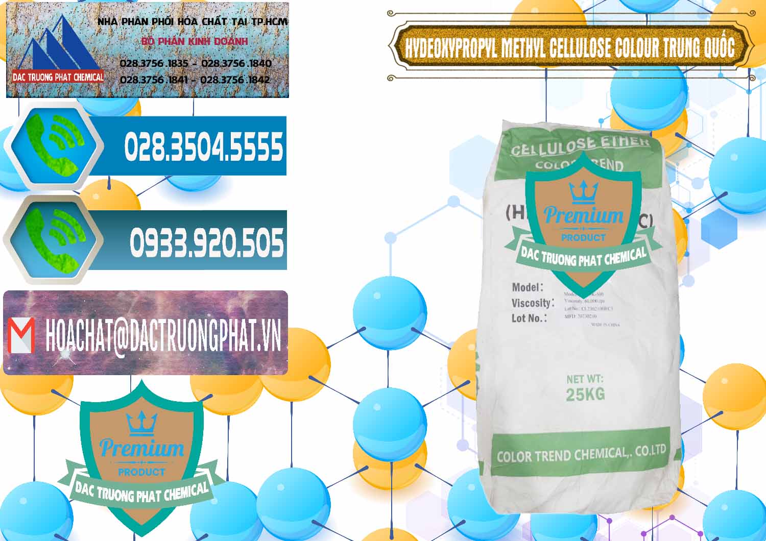 Chuyên cung ứng và bán Chất Tạo Đặc HPMC - Hydroxypropyl Methyl Cellulose Color Trung Quốc China - 0397 - Công ty chuyên phân phối _ cung ứng hóa chất tại TP.HCM - congtyhoachat.net