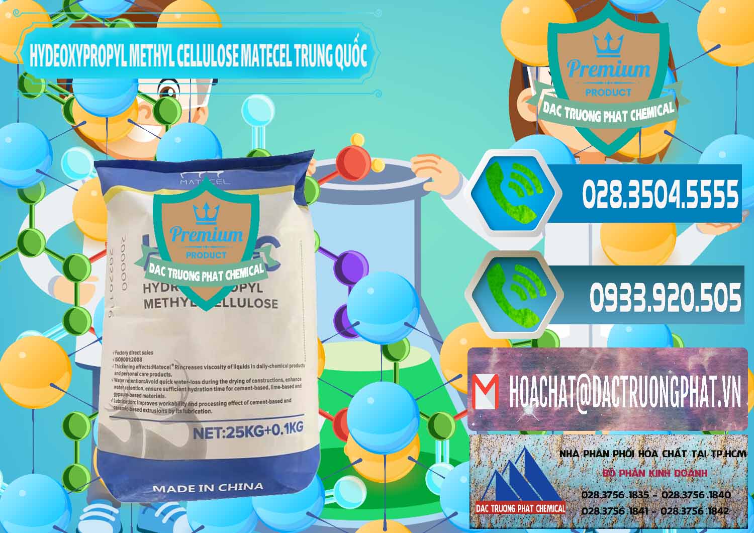 Cty phân phối - bán Chất Tạo Đặc HPMC - Hydroxypropyl Methyl Cellulose Matecel Trung Quốc China - 0396 - Đơn vị chuyên cung cấp - kinh doanh hóa chất tại TP.HCM - congtyhoachat.net