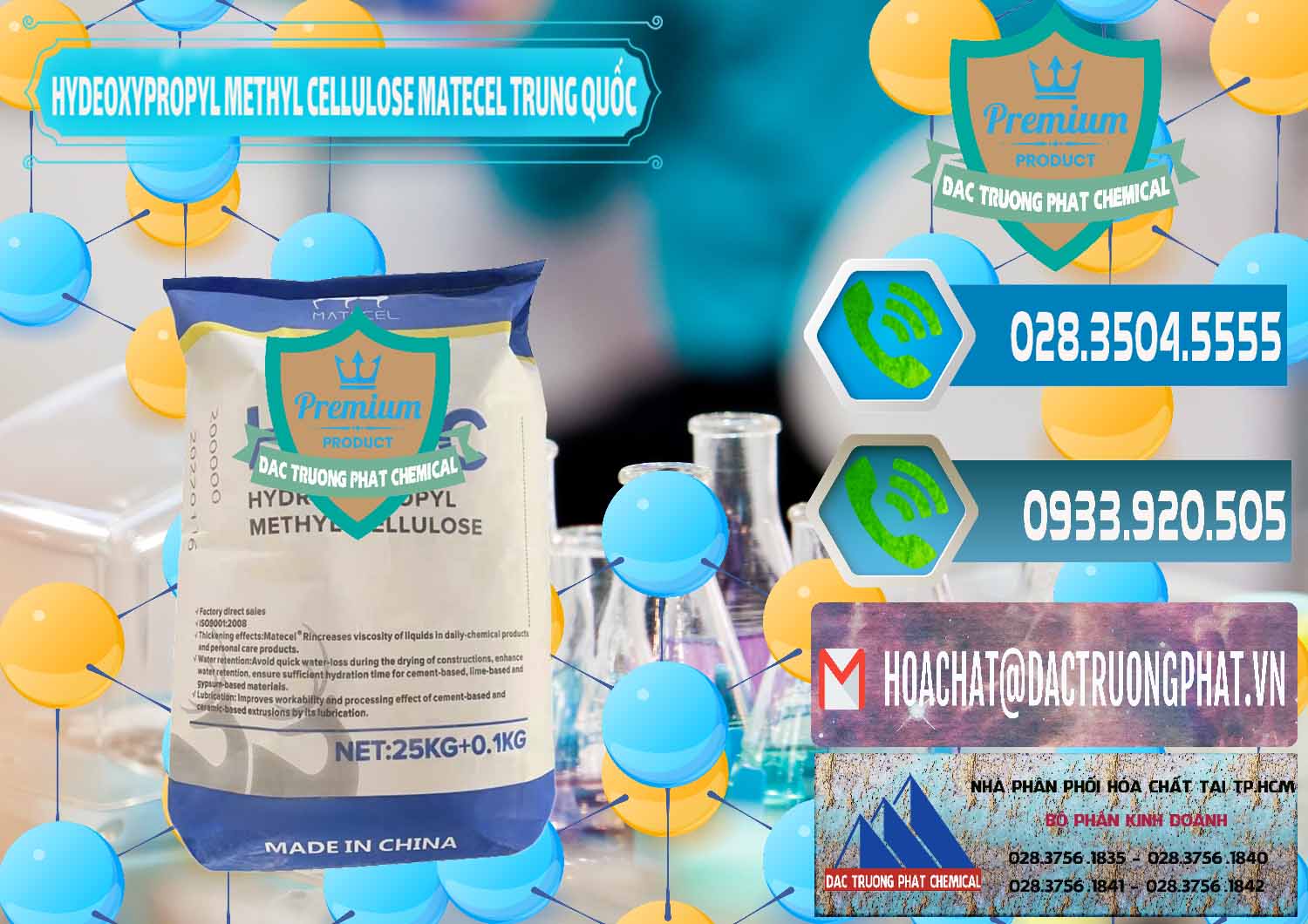 Cung ứng & bán Chất Tạo Đặc HPMC - Hydroxypropyl Methyl Cellulose Matecel Trung Quốc China - 0396 - Đơn vị chuyên bán và phân phối hóa chất tại TP.HCM - congtyhoachat.net