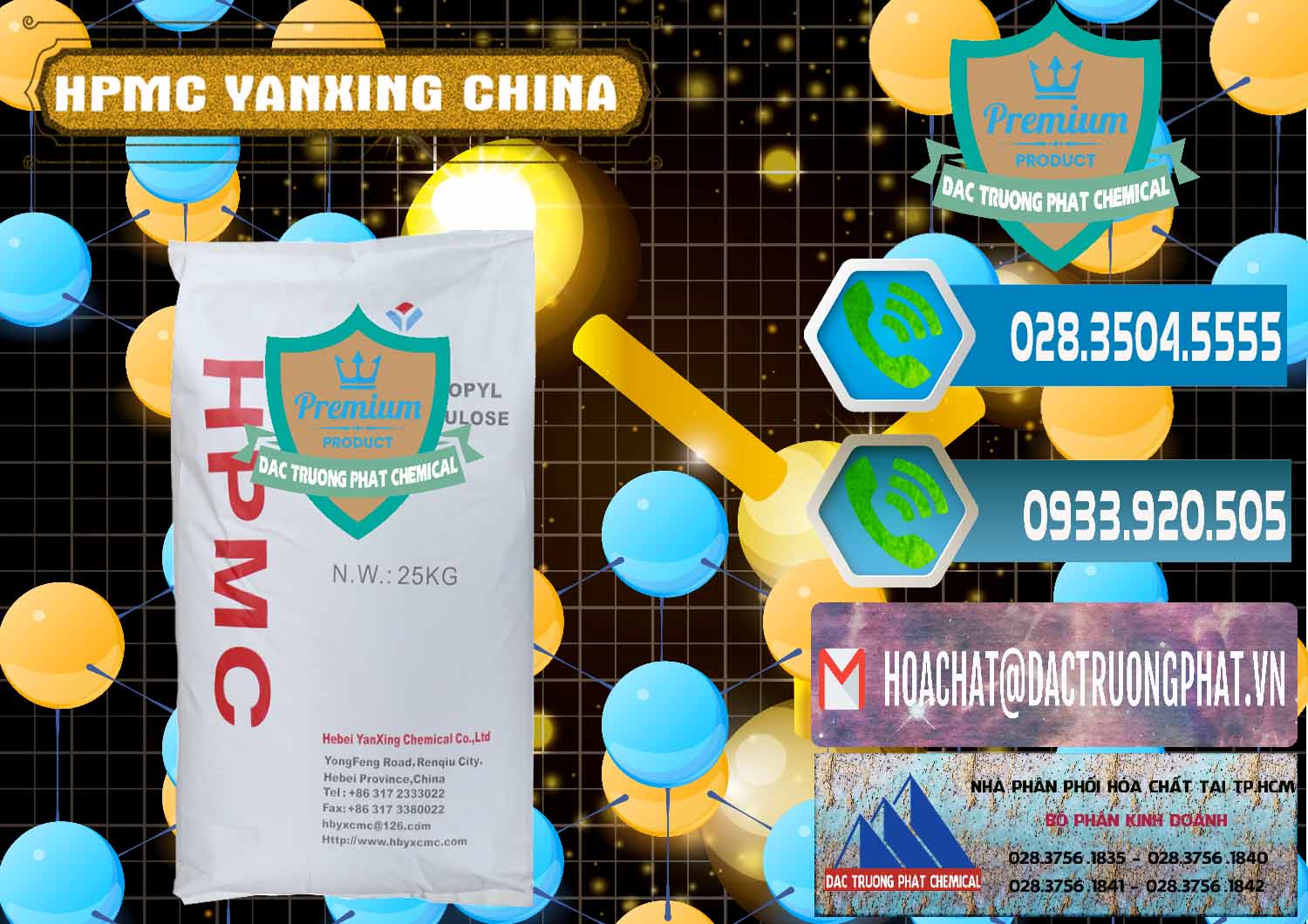 Công ty kinh doanh & bán Chất Tạo Đặc HPMC - Hydroxypropyl Methyl Cellulose Yanxing Trung Quốc China - 0483 - Công ty cung cấp & nhập khẩu hóa chất tại TP.HCM - congtyhoachat.net