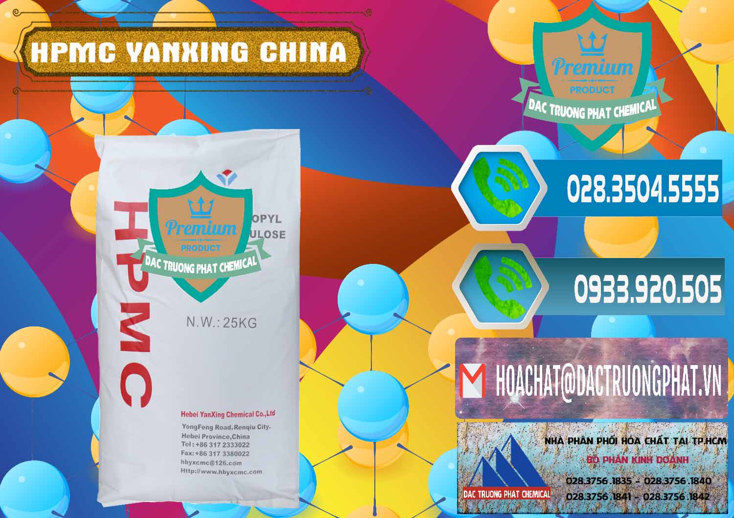 Chuyên bán & cung cấp Chất Tạo Đặc HPMC - Hydroxypropyl Methyl Cellulose Yanxing Trung Quốc China - 0483 - Nơi chuyên kinh doanh ( phân phối ) hóa chất tại TP.HCM - congtyhoachat.net