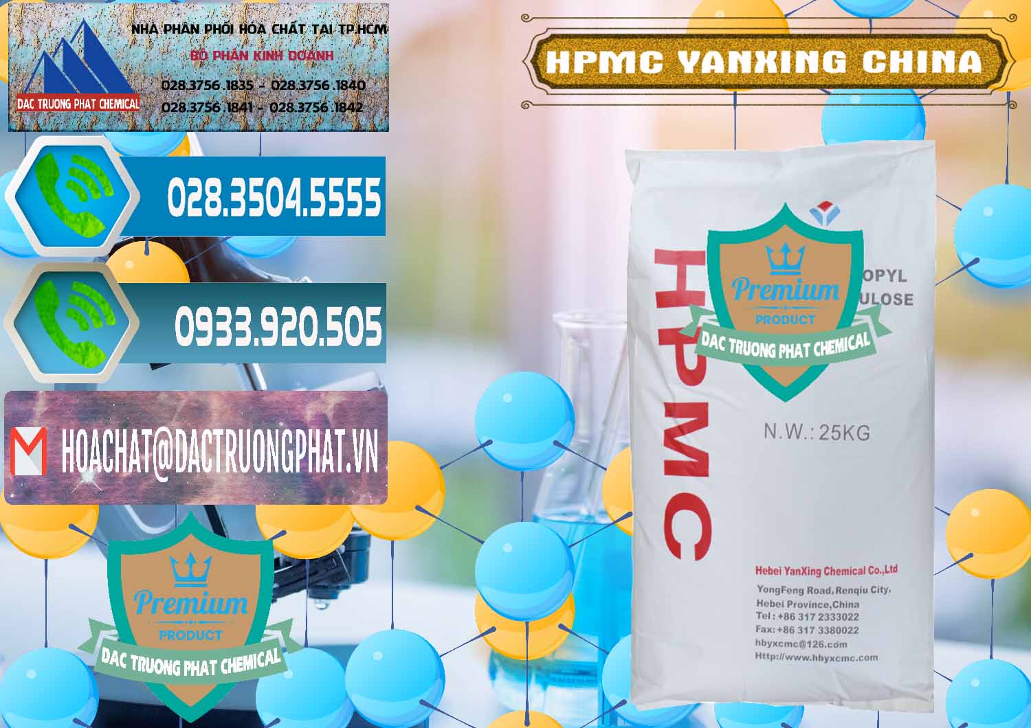 Nơi chuyên cung ứng ( bán ) Chất Tạo Đặc HPMC - Hydroxypropyl Methyl Cellulose Yanxing Trung Quốc China - 0483 - Nơi cung cấp & kinh doanh hóa chất tại TP.HCM - congtyhoachat.net