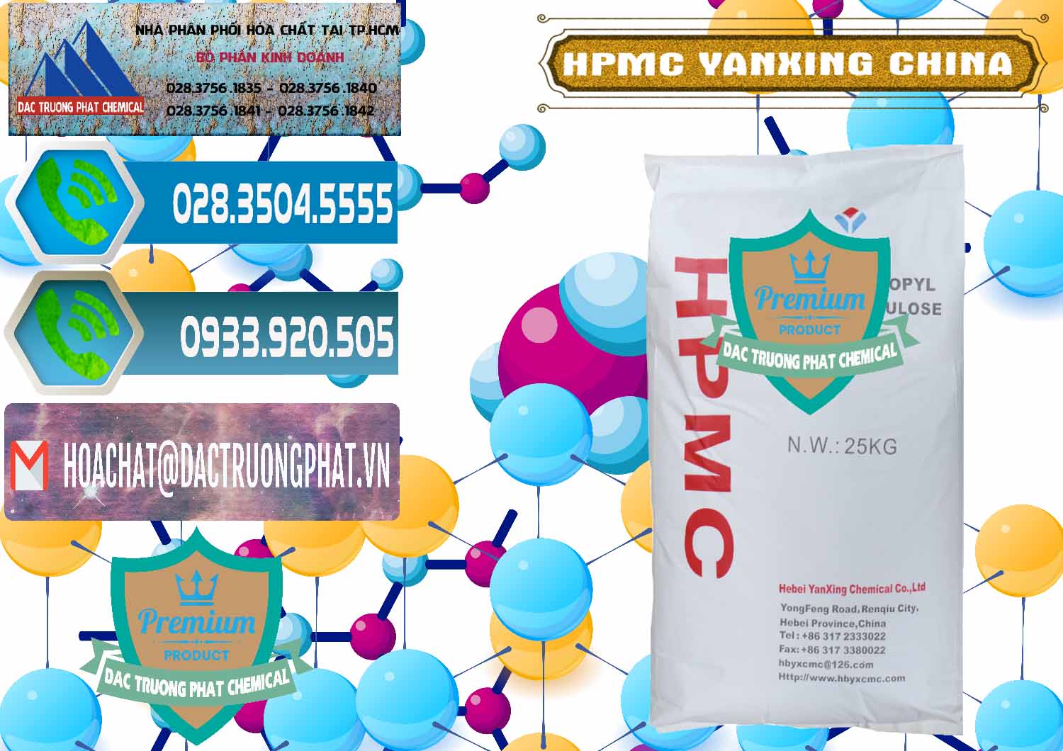 Nơi chuyên bán và cung cấp Chất Tạo Đặc HPMC - Hydroxypropyl Methyl Cellulose Yanxing Trung Quốc China - 0483 - Nhà nhập khẩu và cung cấp hóa chất tại TP.HCM - congtyhoachat.net