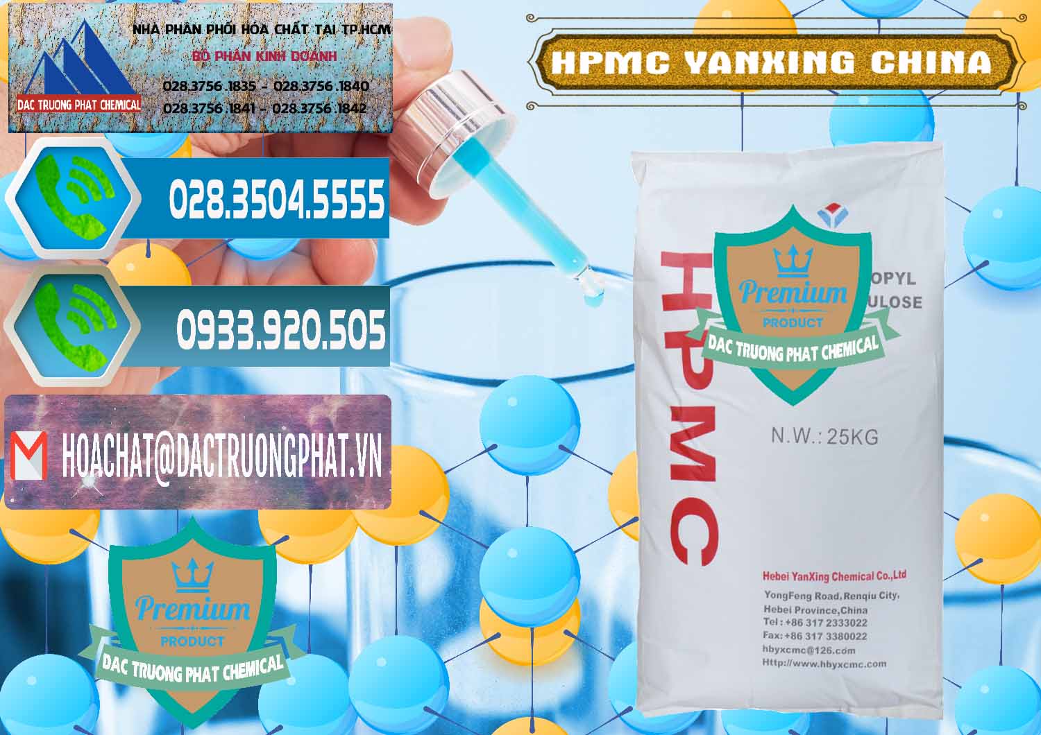 Đơn vị phân phối _ bán Chất Tạo Đặc HPMC - Hydroxypropyl Methyl Cellulose Yanxing Trung Quốc China - 0483 - Công ty chuyên cung cấp _ kinh doanh hóa chất tại TP.HCM - congtyhoachat.net
