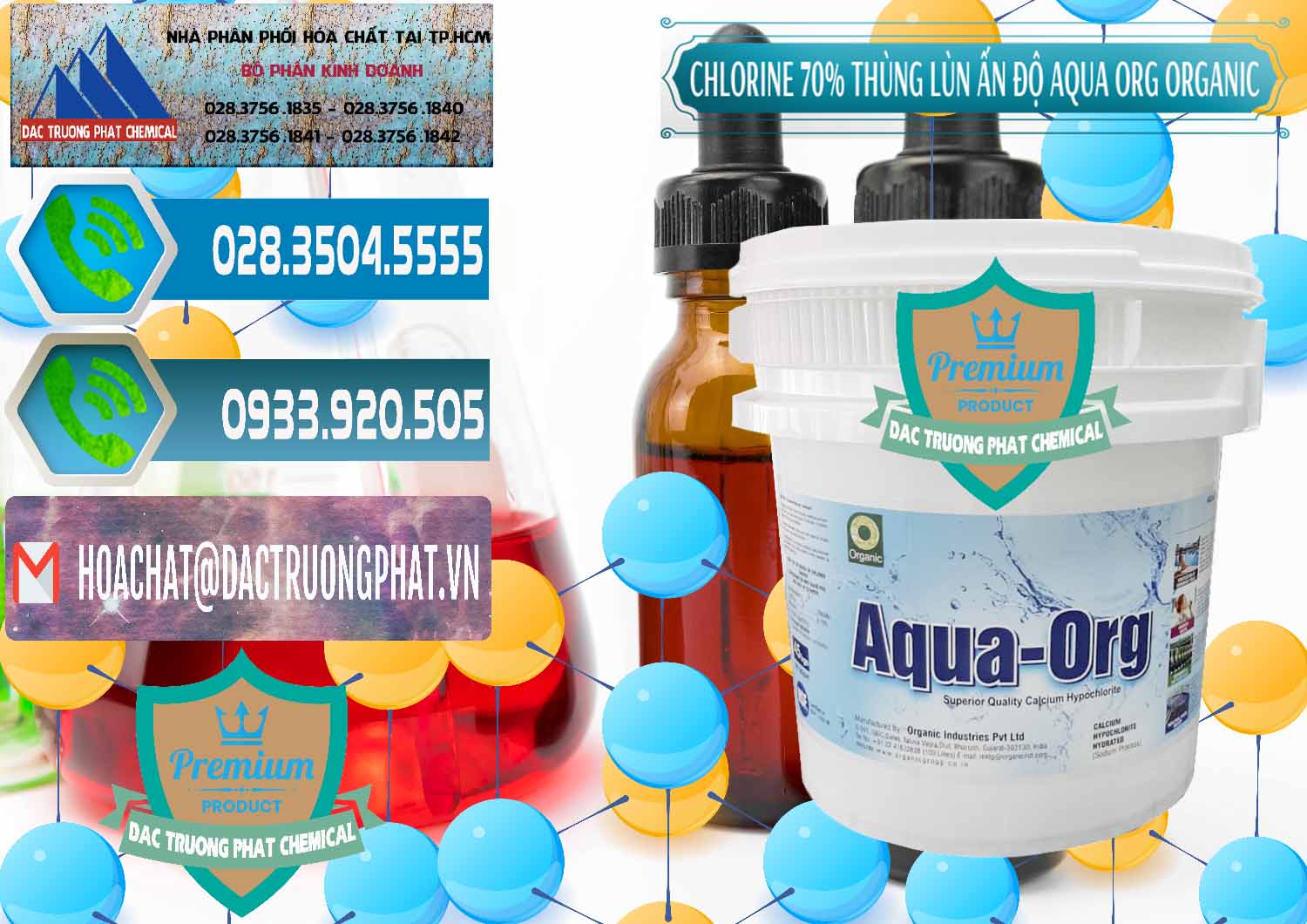 Chuyên bán - cung cấp Chlorine – Clorin 70% Thùng Lùn Ấn Độ Aqua ORG Organic India - 0212 - Công ty kinh doanh và cung cấp hóa chất tại TP.HCM - congtyhoachat.net