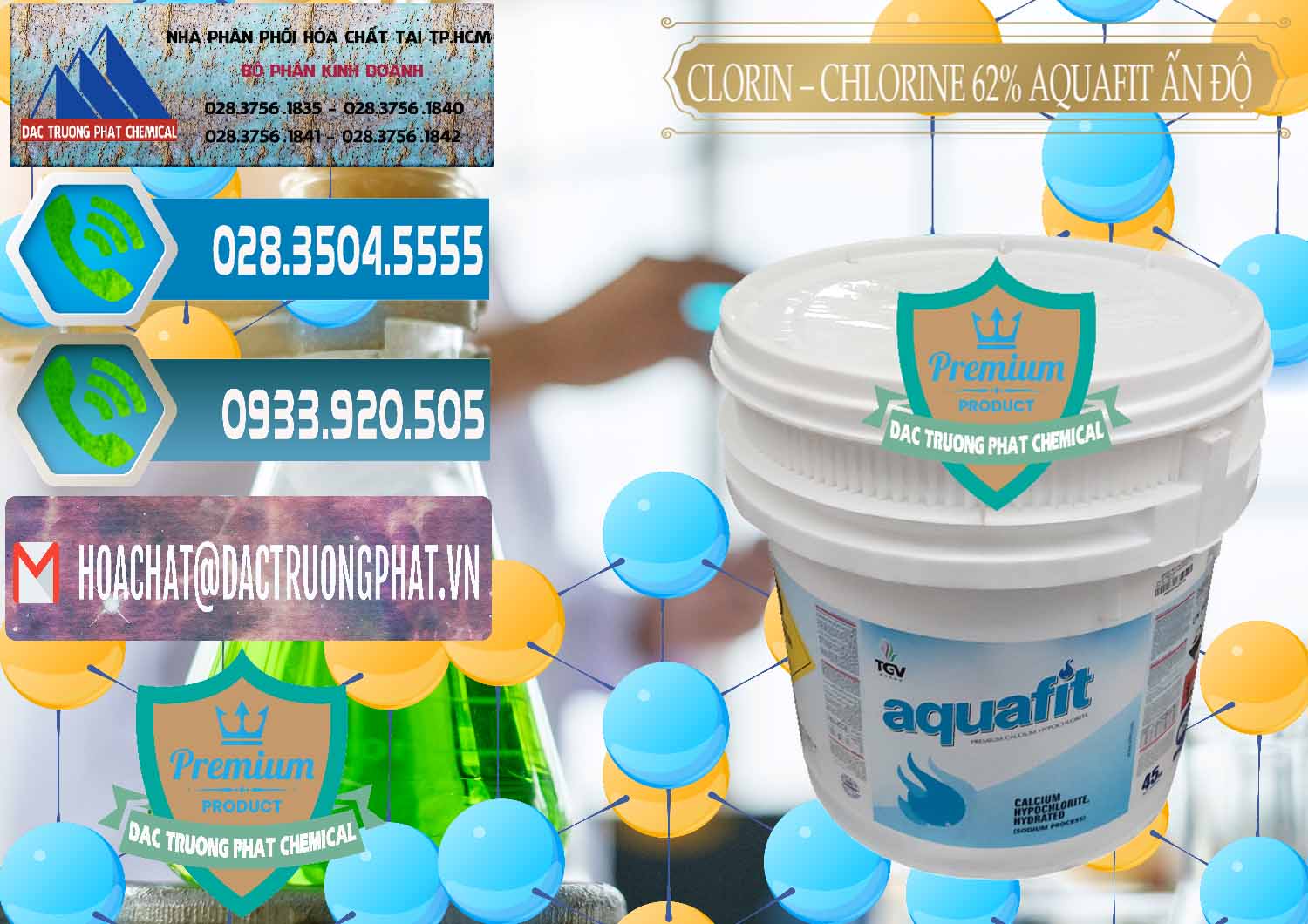 Nhà cung ứng ( bán ) Clorin - Chlorine 62% Aquafit Thùng Lùn Ấn Độ India - 0057 - Đơn vị bán ( cung cấp ) hóa chất tại TP.HCM - congtyhoachat.net