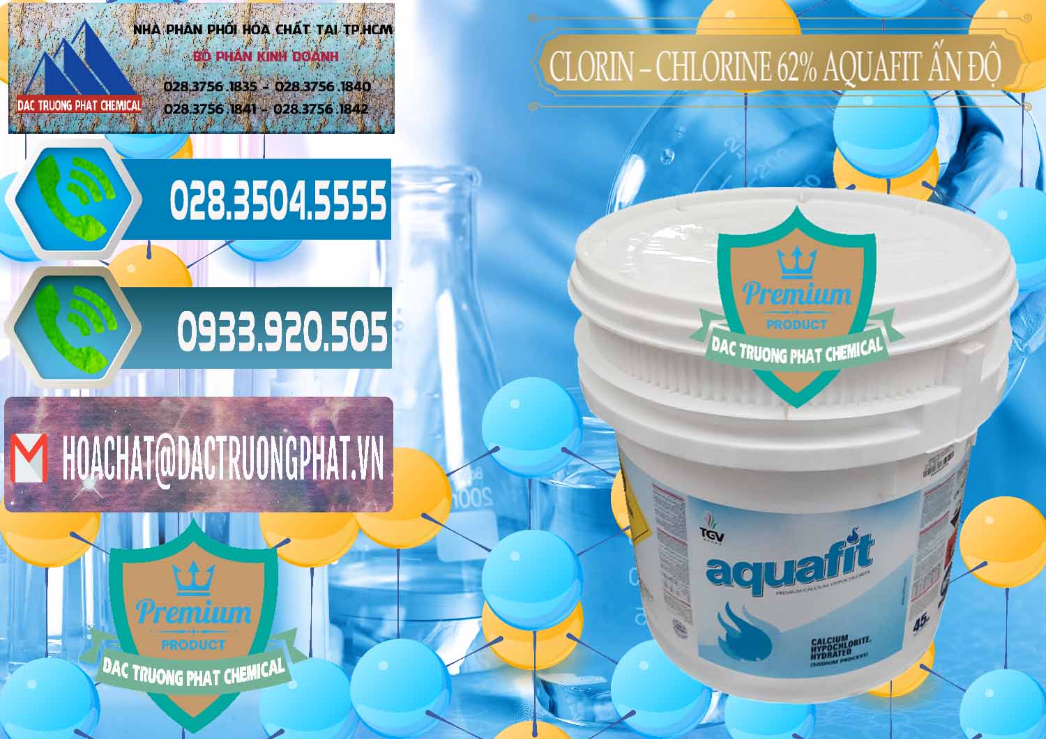 Nơi chuyên bán _ cung cấp Clorin - Chlorine 62% Aquafit Thùng Lùn Ấn Độ India - 0057 - Cung cấp _ kinh doanh hóa chất tại TP.HCM - congtyhoachat.net