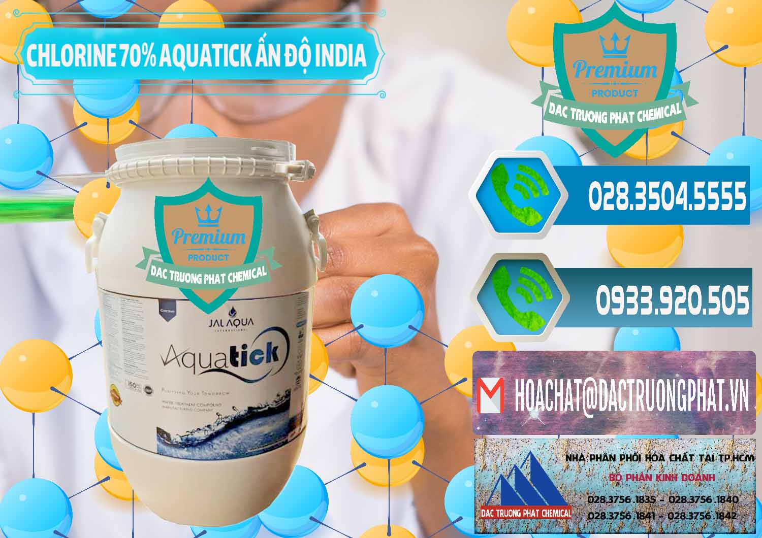 Nơi bán - cung ứng Chlorine – Clorin 70% Aquatick Jal Aqua Ấn Độ India - 0215 - Nơi chuyên cung cấp _ nhập khẩu hóa chất tại TP.HCM - congtyhoachat.net