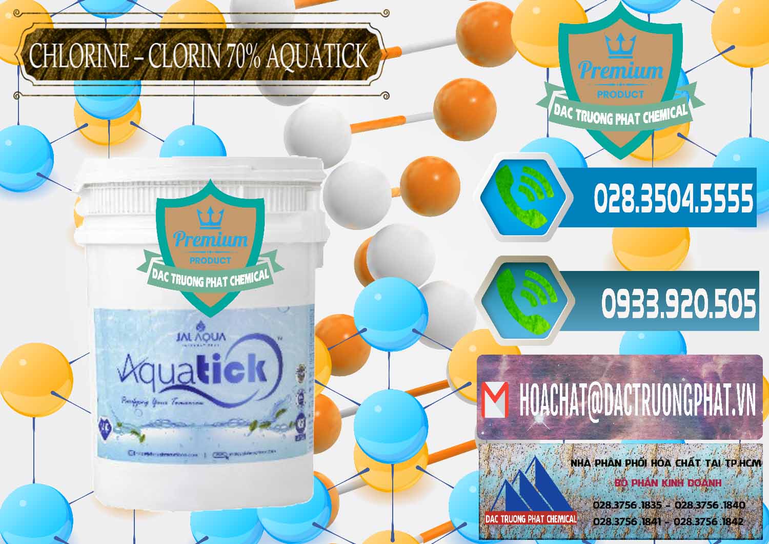 Cung cấp - bán Chlorine – Clorin 70% Aquatick Thùng Cao Jal Aqua Ấn Độ India - 0237 - Đơn vị bán - cung cấp hóa chất tại TP.HCM - congtyhoachat.net