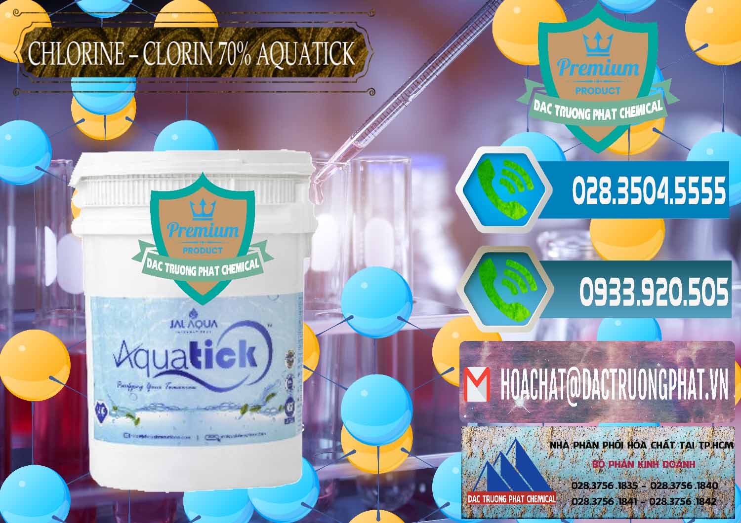 Đơn vị chuyên nhập khẩu ( bán ) Chlorine – Clorin 70% Aquatick Thùng Cao Jal Aqua Ấn Độ India - 0237 - Công ty kinh doanh & phân phối hóa chất tại TP.HCM - congtyhoachat.net