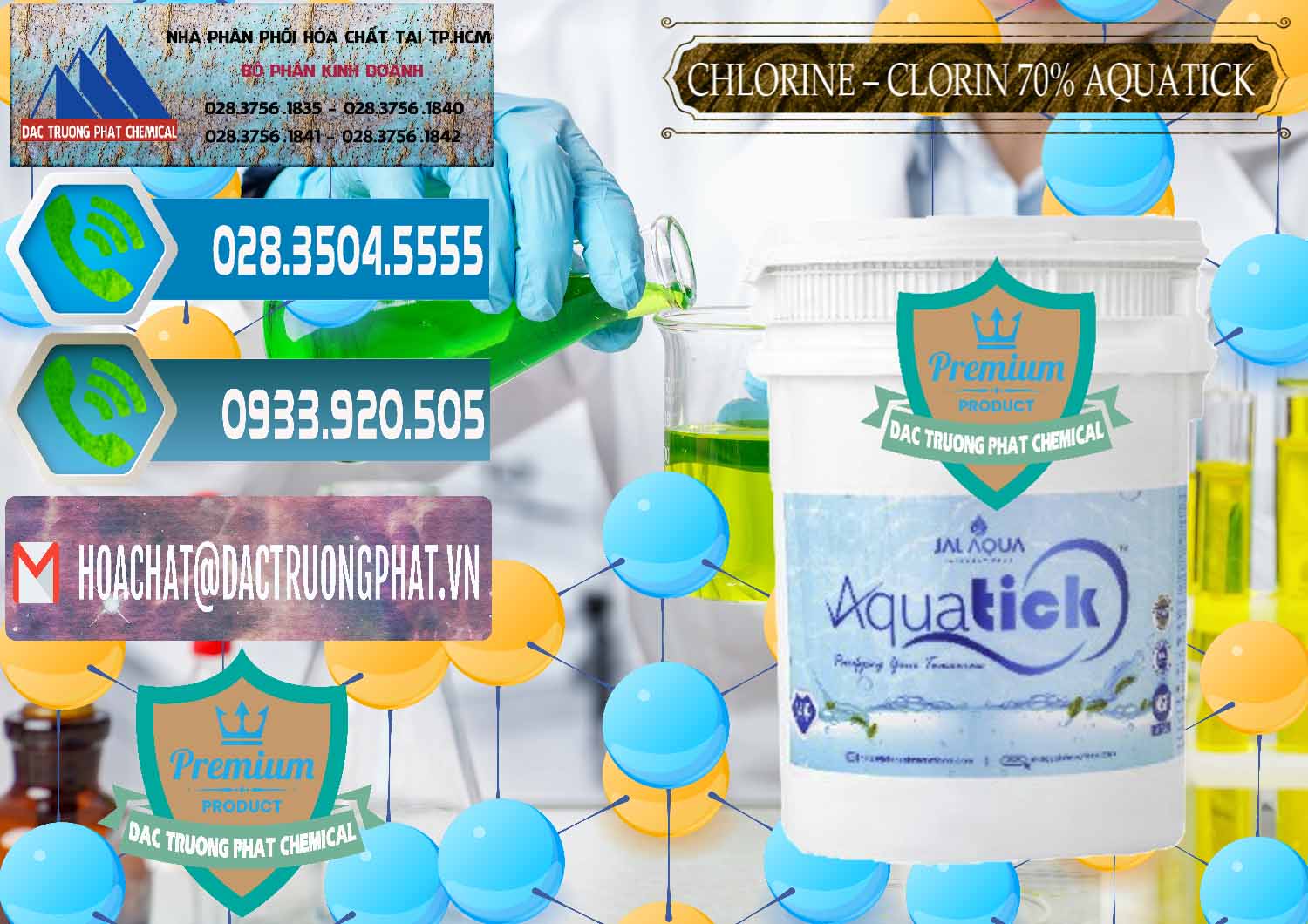 Cty nhập khẩu ( bán ) Chlorine – Clorin 70% Aquatick Thùng Cao Jal Aqua Ấn Độ India - 0237 - Đơn vị cung cấp ( nhập khẩu ) hóa chất tại TP.HCM - congtyhoachat.net