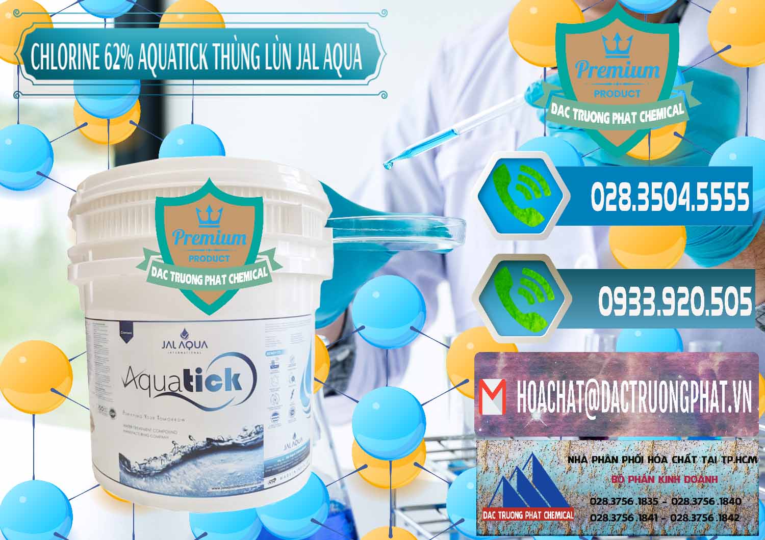 Nhà cung cấp _ bán Chlorine – Clorin 62% Aquatick Thùng Lùn Jal Aqua Ấn Độ India - 0238 - Nhà cung cấp - kinh doanh hóa chất tại TP.HCM - congtyhoachat.net