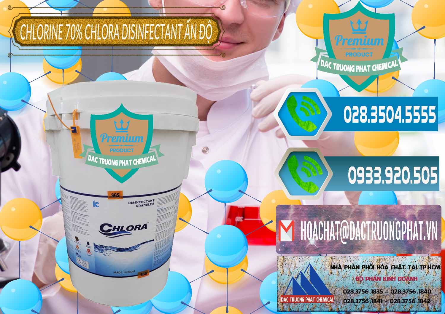 Cty chuyên kinh doanh _ bán Chlorine – Clorin 70% Chlora Disinfectant Ấn Độ India - 0213 - Đơn vị bán - phân phối hóa chất tại TP.HCM - congtyhoachat.net