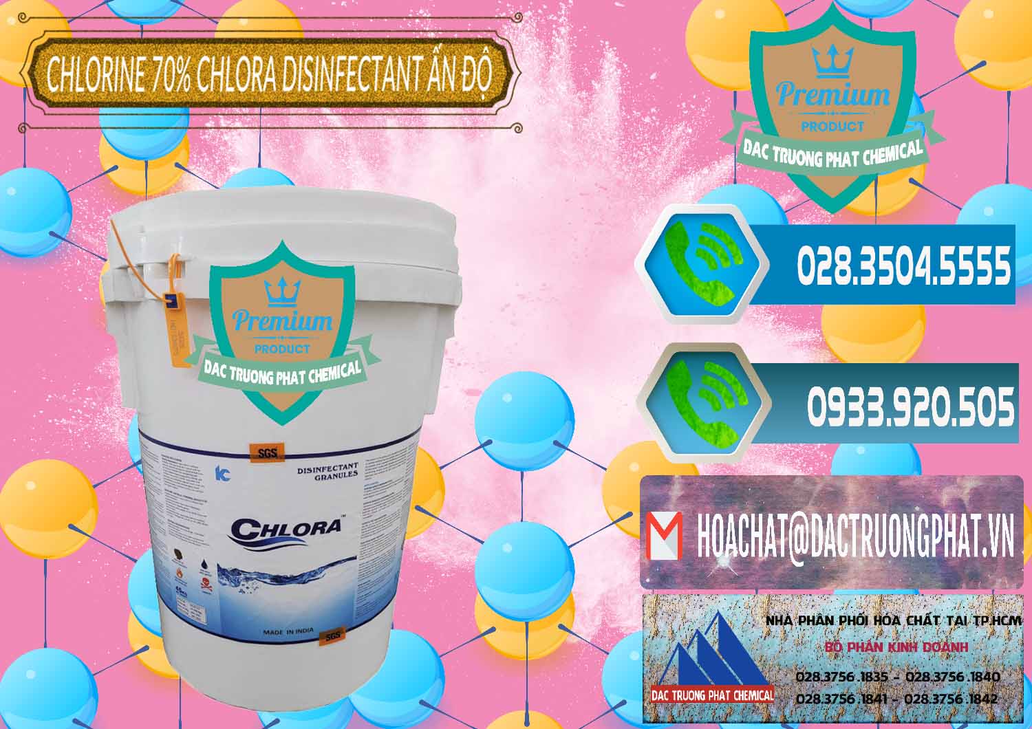 Kinh doanh - bán Chlorine – Clorin 70% Chlora Disinfectant Ấn Độ India - 0213 - Nơi chuyên nhập khẩu ( cung cấp ) hóa chất tại TP.HCM - congtyhoachat.net