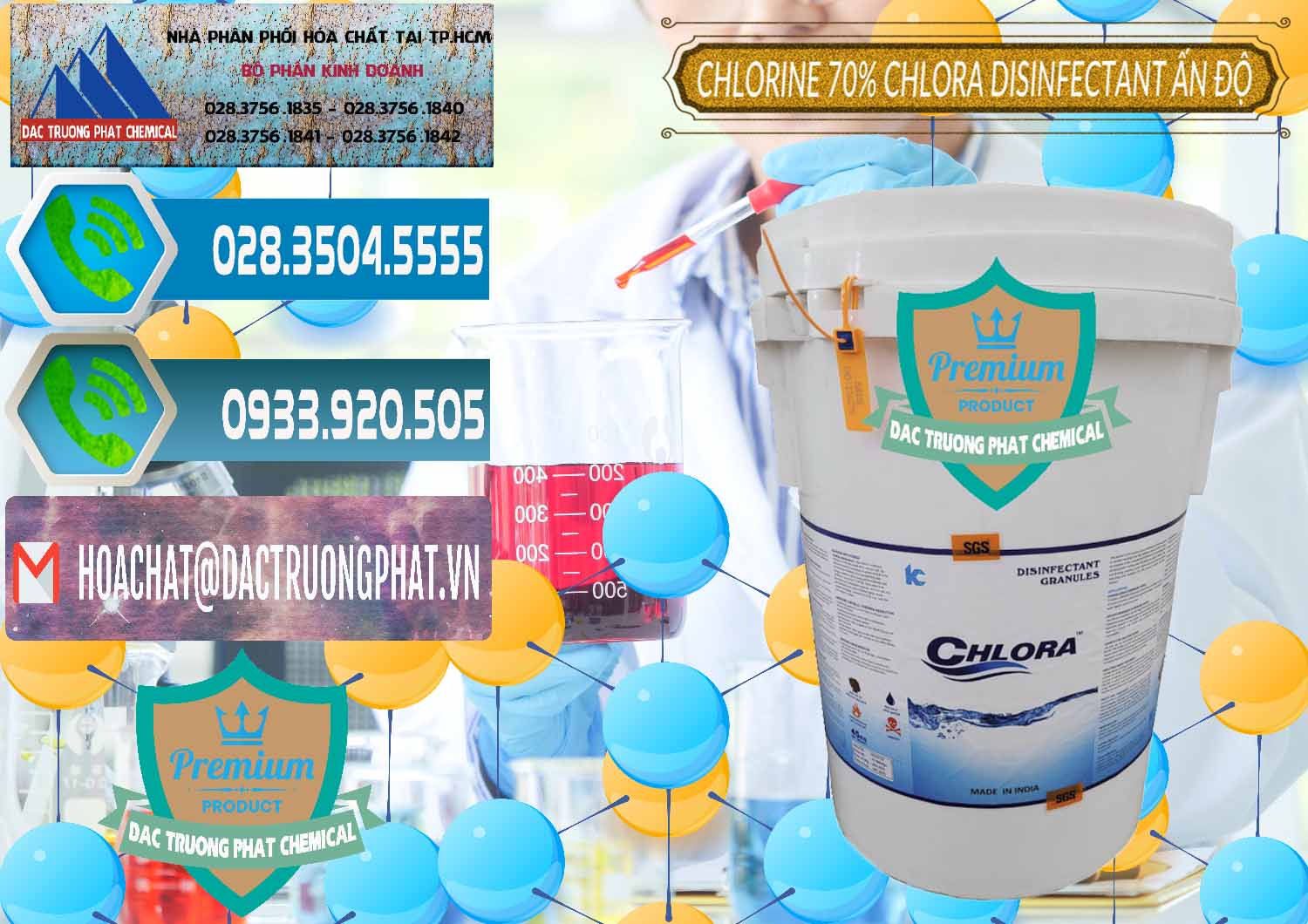 Đơn vị chuyên bán và cung ứng Chlorine – Clorin 70% Chlora Disinfectant Ấn Độ India - 0213 - Nơi chuyên cung cấp & bán hóa chất tại TP.HCM - congtyhoachat.net