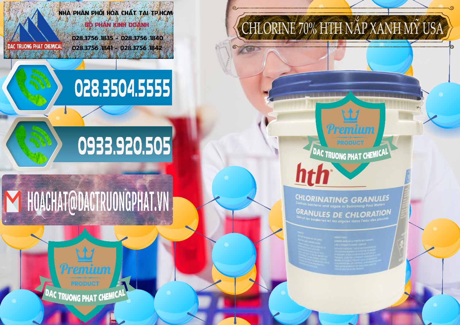 Cty chuyên kinh doanh _ bán Clorin – Chlorine 70% HTH Nắp Xanh Mỹ Usa - 0245 - Chuyên bán - cung cấp hóa chất tại TP.HCM - congtyhoachat.net