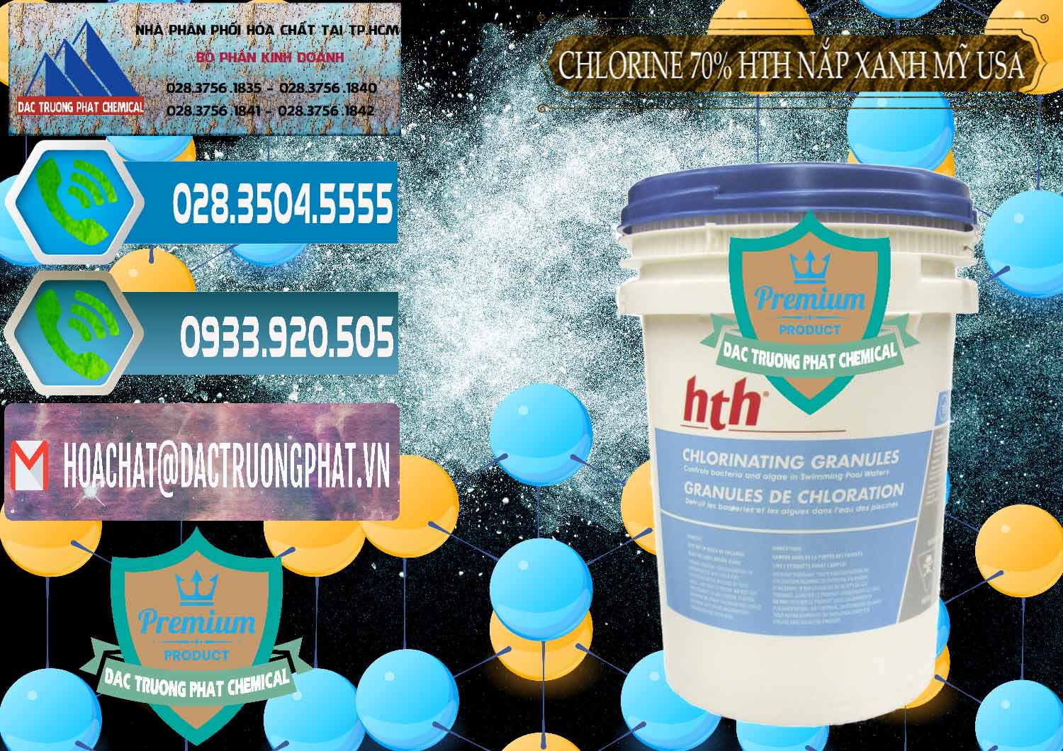 Công ty phân phối _ bán Clorin – Chlorine 70% HTH Nắp Xanh Mỹ Usa - 0245 - Nơi cung cấp & nhập khẩu hóa chất tại TP.HCM - congtyhoachat.net
