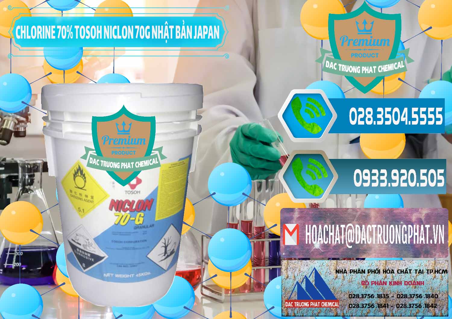Cty chuyên bán ( phân phối ) Clorin – Chlorine 70% Tosoh Niclon 70G Nhật Bản Japan - 0242 - Công ty chuyên bán _ cung cấp hóa chất tại TP.HCM - congtyhoachat.net