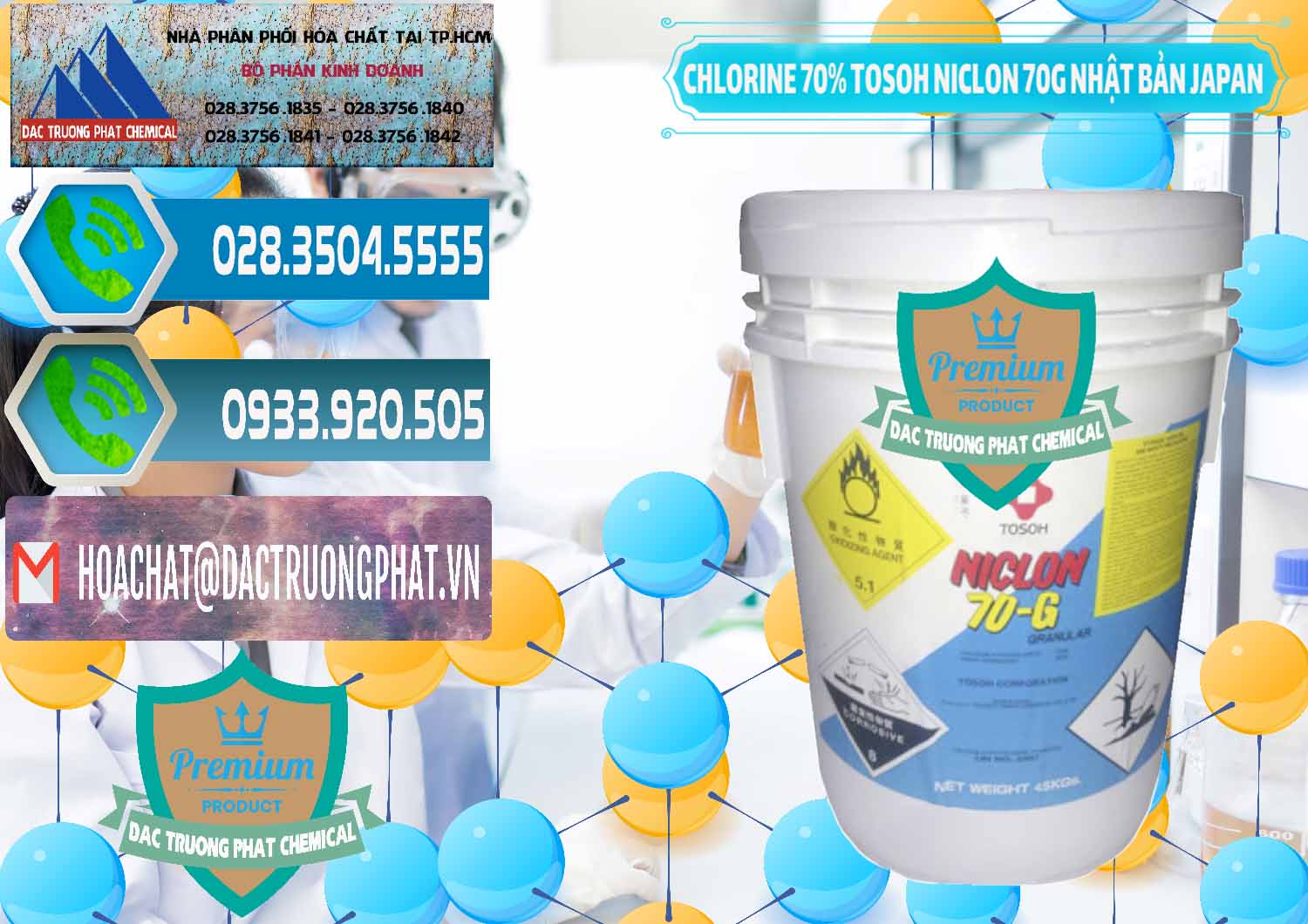 Đơn vị phân phối - bán Clorin – Chlorine 70% Tosoh Niclon 70G Nhật Bản Japan - 0242 - Chuyên phân phối và nhập khẩu hóa chất tại TP.HCM - congtyhoachat.net