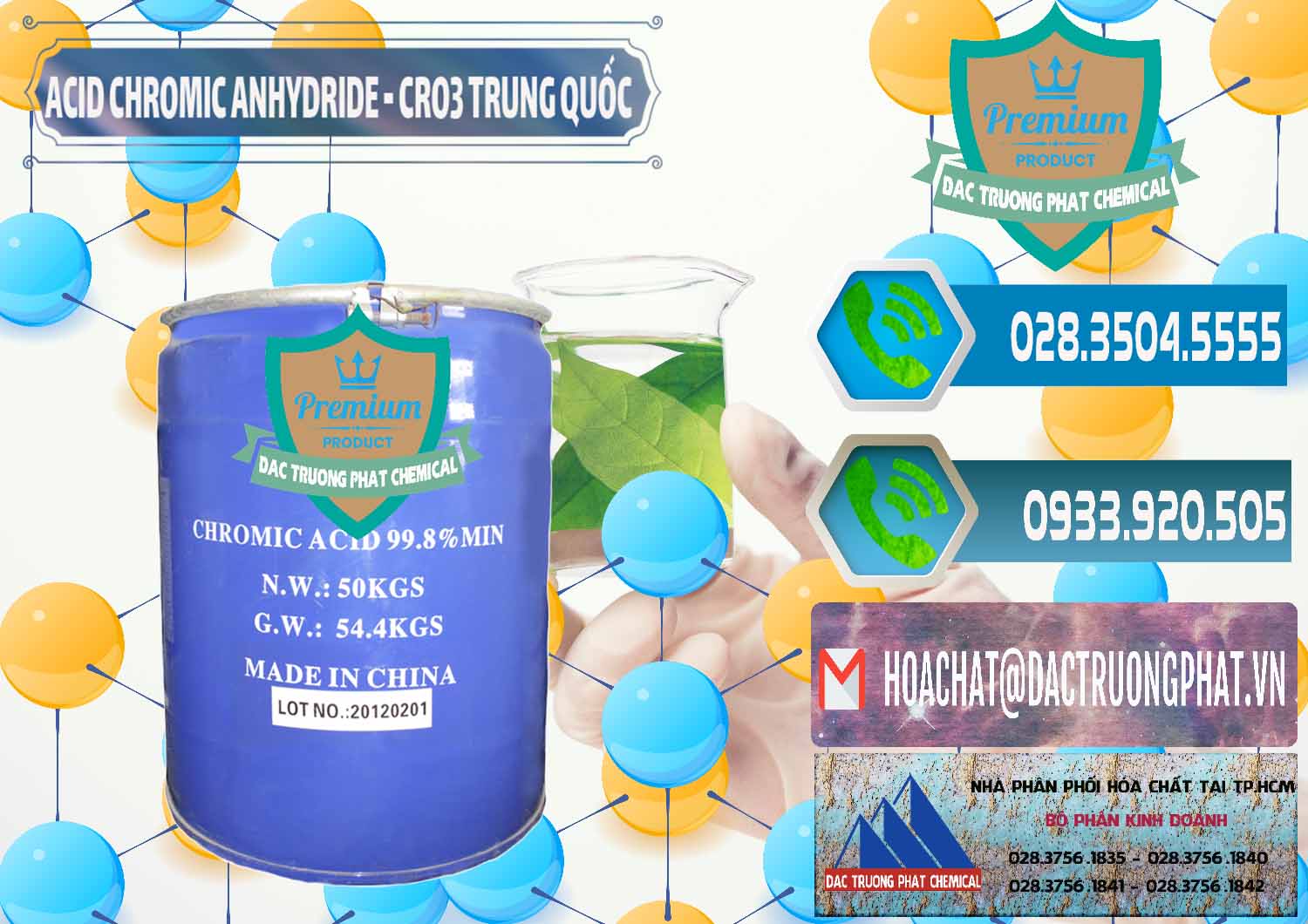 Nhà phân phối & bán Acid Chromic Anhydride - Cromic CRO3 Trung Quốc China - 0007 - Đơn vị phân phối & cung cấp hóa chất tại TP.HCM - congtyhoachat.net