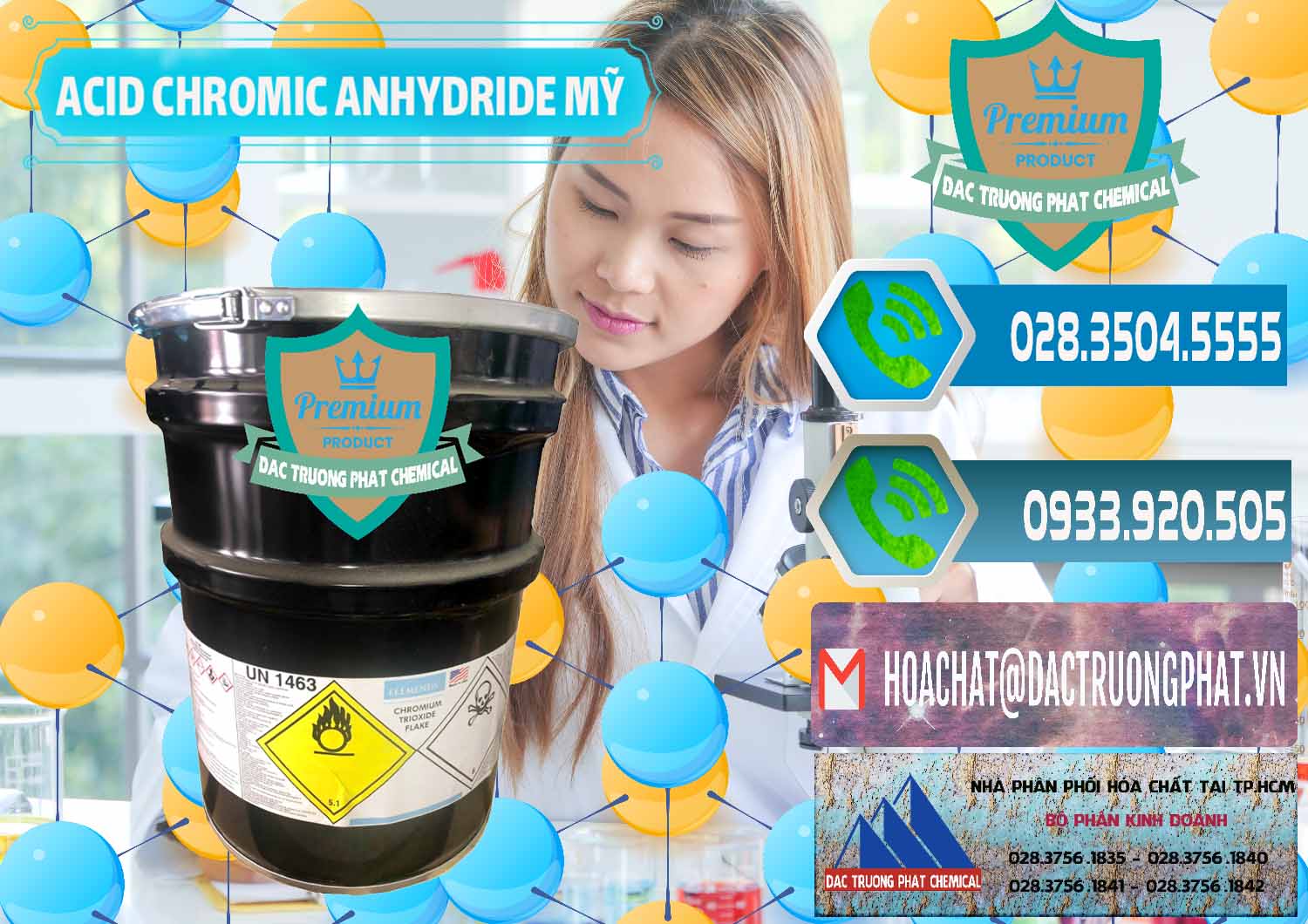 Công ty chuyên bán _ phân phối Acid Chromic Anhydride - Cromic CRO3 USA Mỹ - 0364 - Công ty chuyên bán - cung cấp hóa chất tại TP.HCM - congtyhoachat.net