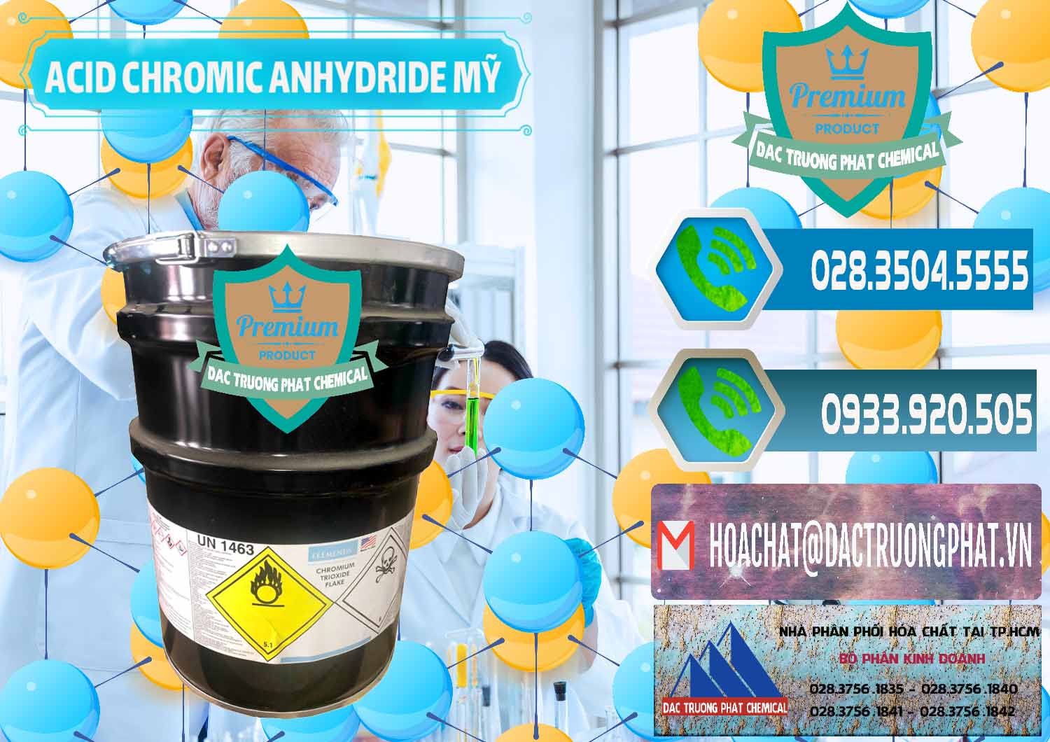 Nơi chuyên bán ( cung cấp ) Acid Chromic Anhydride - Cromic CRO3 USA Mỹ - 0364 - Đơn vị chuyên phân phối - bán hóa chất tại TP.HCM - congtyhoachat.net