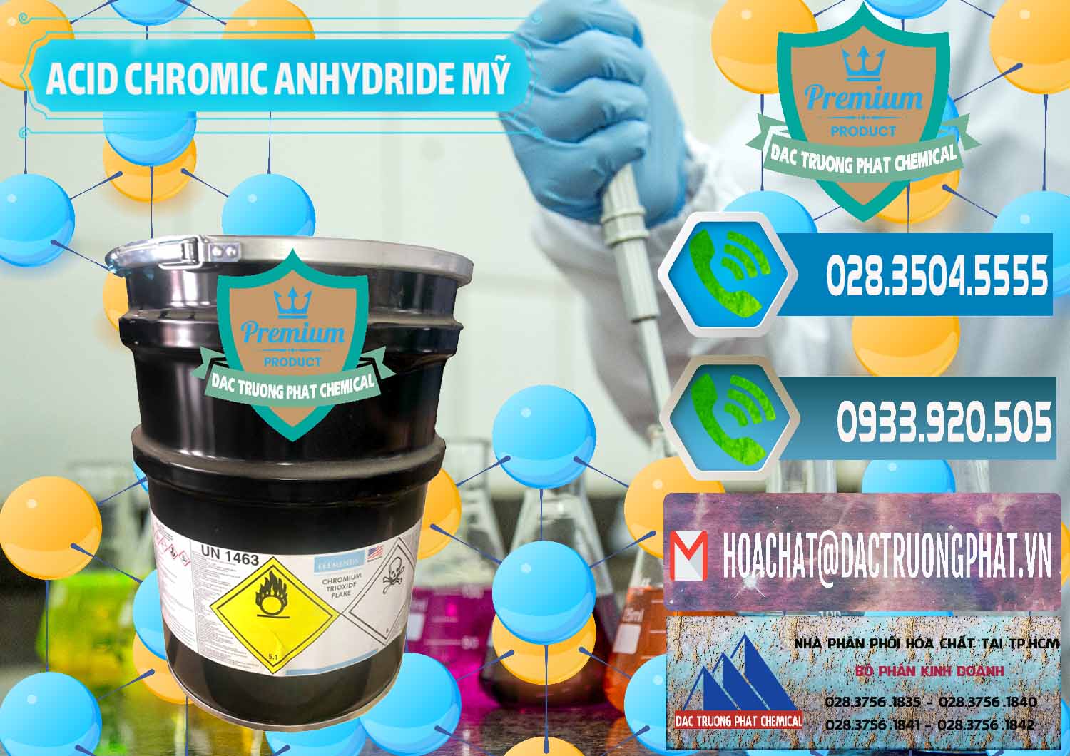 Cty cung ứng _ bán Acid Chromic Anhydride - Cromic CRO3 USA Mỹ - 0364 - Nơi cung cấp & bán hóa chất tại TP.HCM - congtyhoachat.net