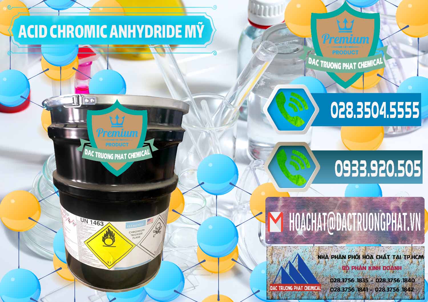 Nơi bán & cung cấp Acid Chromic Anhydride - Cromic CRO3 USA Mỹ - 0364 - Đơn vị chuyên nhập khẩu và phân phối hóa chất tại TP.HCM - congtyhoachat.net