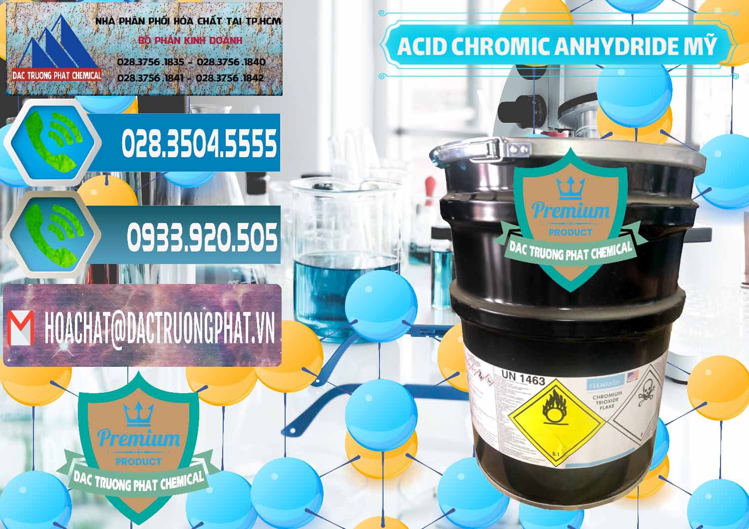 Nhà phân phối & bán Acid Chromic Anhydride - Cromic CRO3 USA Mỹ - 0364 - Nơi nhập khẩu và phân phối hóa chất tại TP.HCM - congtyhoachat.net