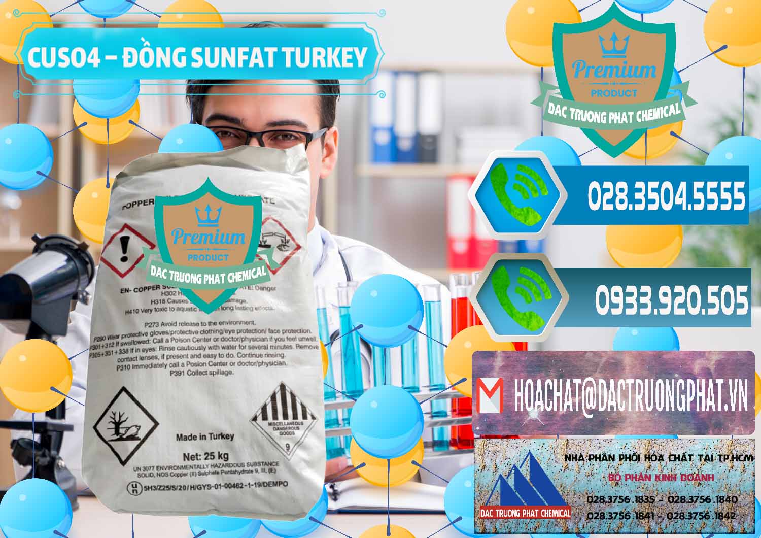 Nơi chuyên bán _ cung ứng CuSO4 – Đồng Sunfat Thổ Nhĩ Kỳ Turkey - 0481 - Cty chuyên phân phối & cung ứng hóa chất tại TP.HCM - congtyhoachat.net