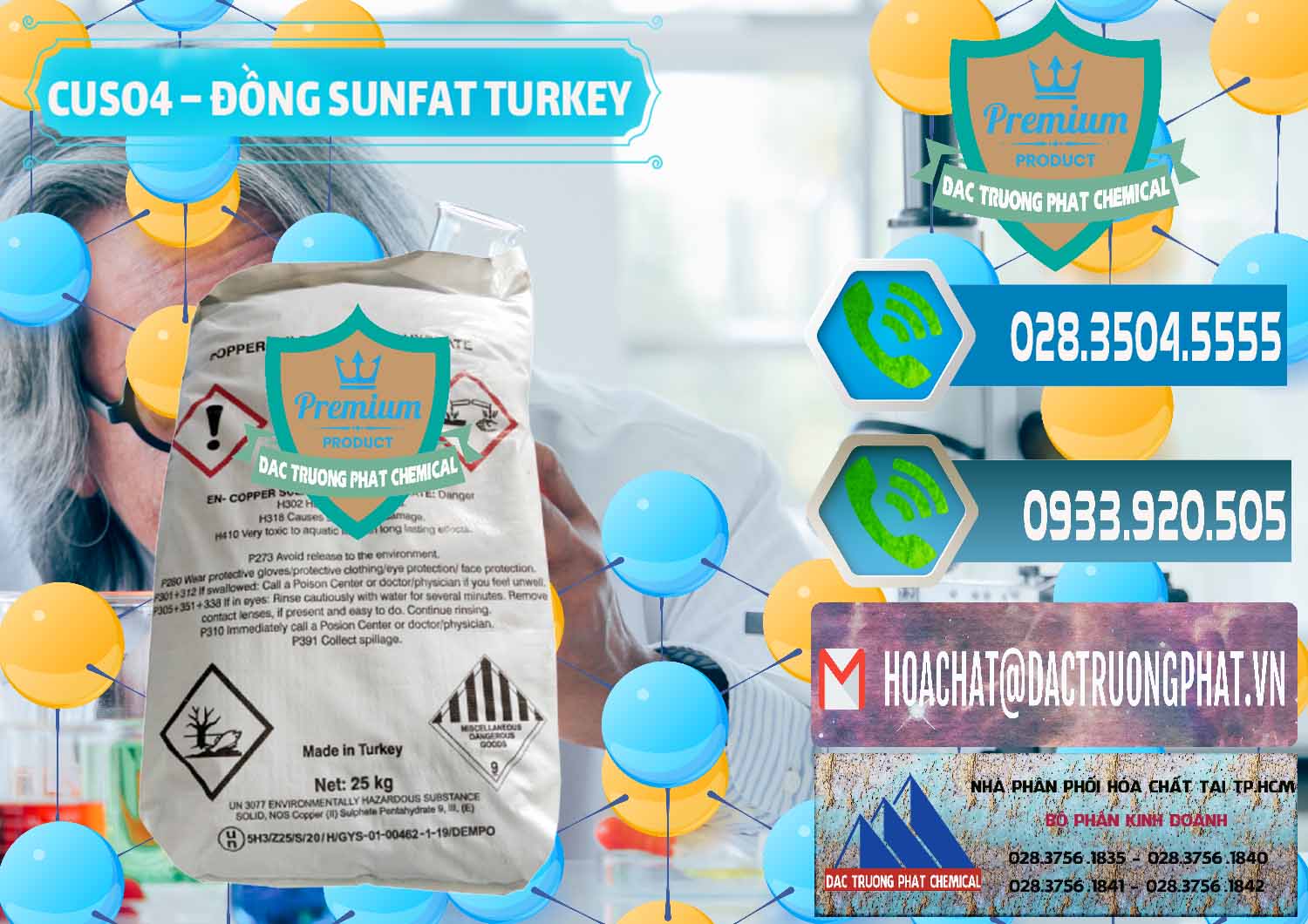 Nơi phân phối & bán CuSO4 – Đồng Sunfat Thổ Nhĩ Kỳ Turkey - 0481 - Cty chuyên cung cấp ( nhập khẩu ) hóa chất tại TP.HCM - congtyhoachat.net