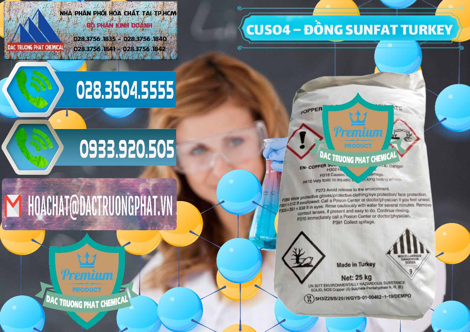 Nơi nhập khẩu và bán CuSO4 – Đồng Sunfat Thổ Nhĩ Kỳ Turkey - 0481 - Nơi chuyên bán và cung cấp hóa chất tại TP.HCM - congtyhoachat.net
