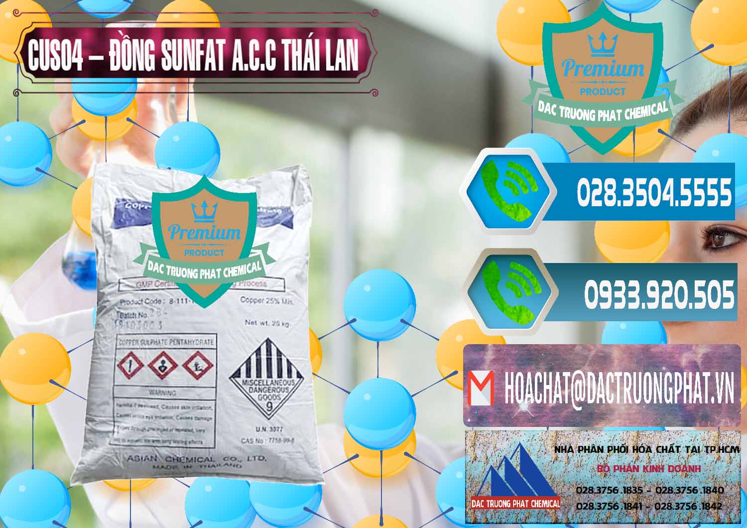 Cty cung ứng & bán CuSO4 – Đồng Sunfat A.C.C Thái Lan - 0249 - Cty phân phối & cung ứng hóa chất tại TP.HCM - congtyhoachat.net