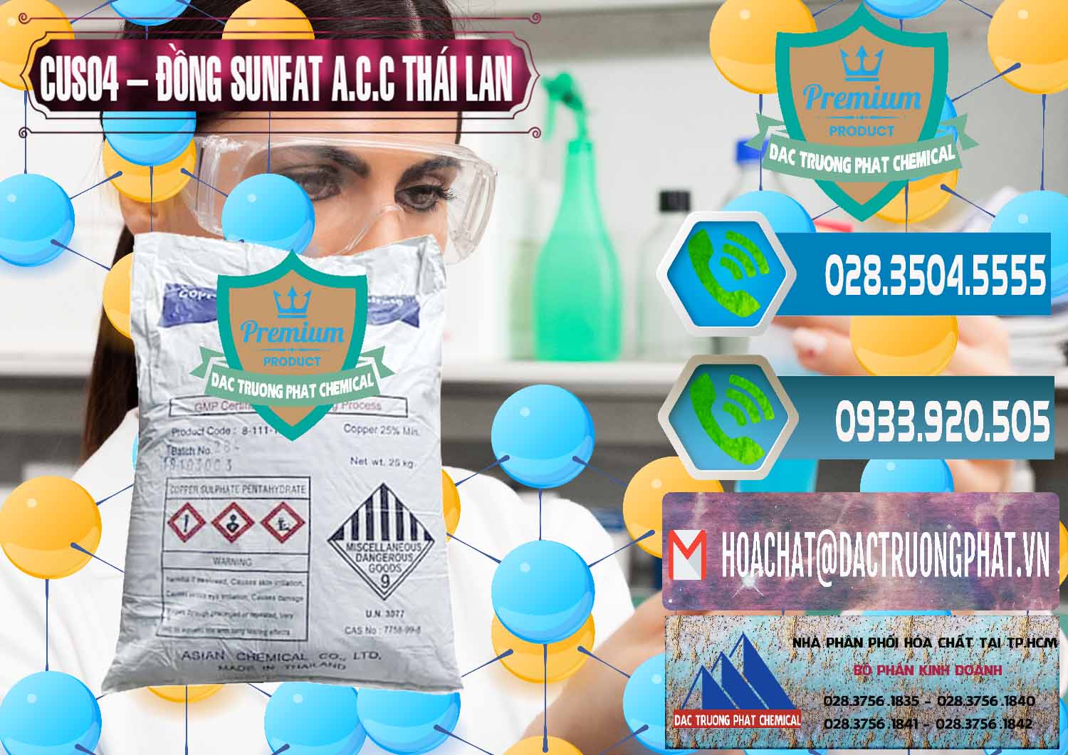 Nơi chuyên bán & cung cấp CuSO4 – Đồng Sunfat A.C.C Thái Lan - 0249 - Chuyên cung cấp và kinh doanh hóa chất tại TP.HCM - congtyhoachat.net