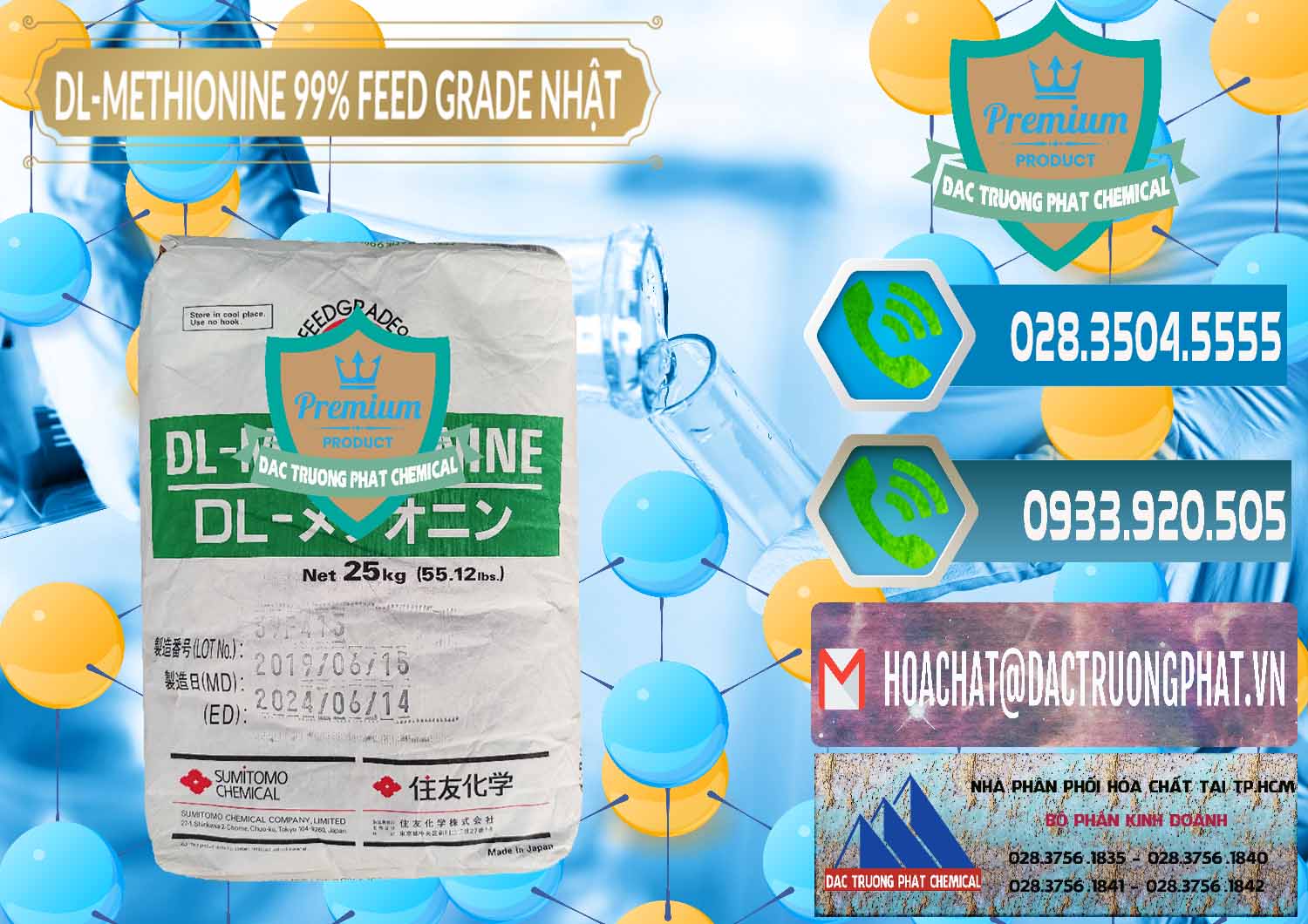 Nơi chuyên bán _ cung cấp DL-Methionine - C5H11NO2S Feed Grade Sumitomo Nhật Bản Japan - 0313 - Nhà cung cấp ( phân phối ) hóa chất tại TP.HCM - congtyhoachat.net