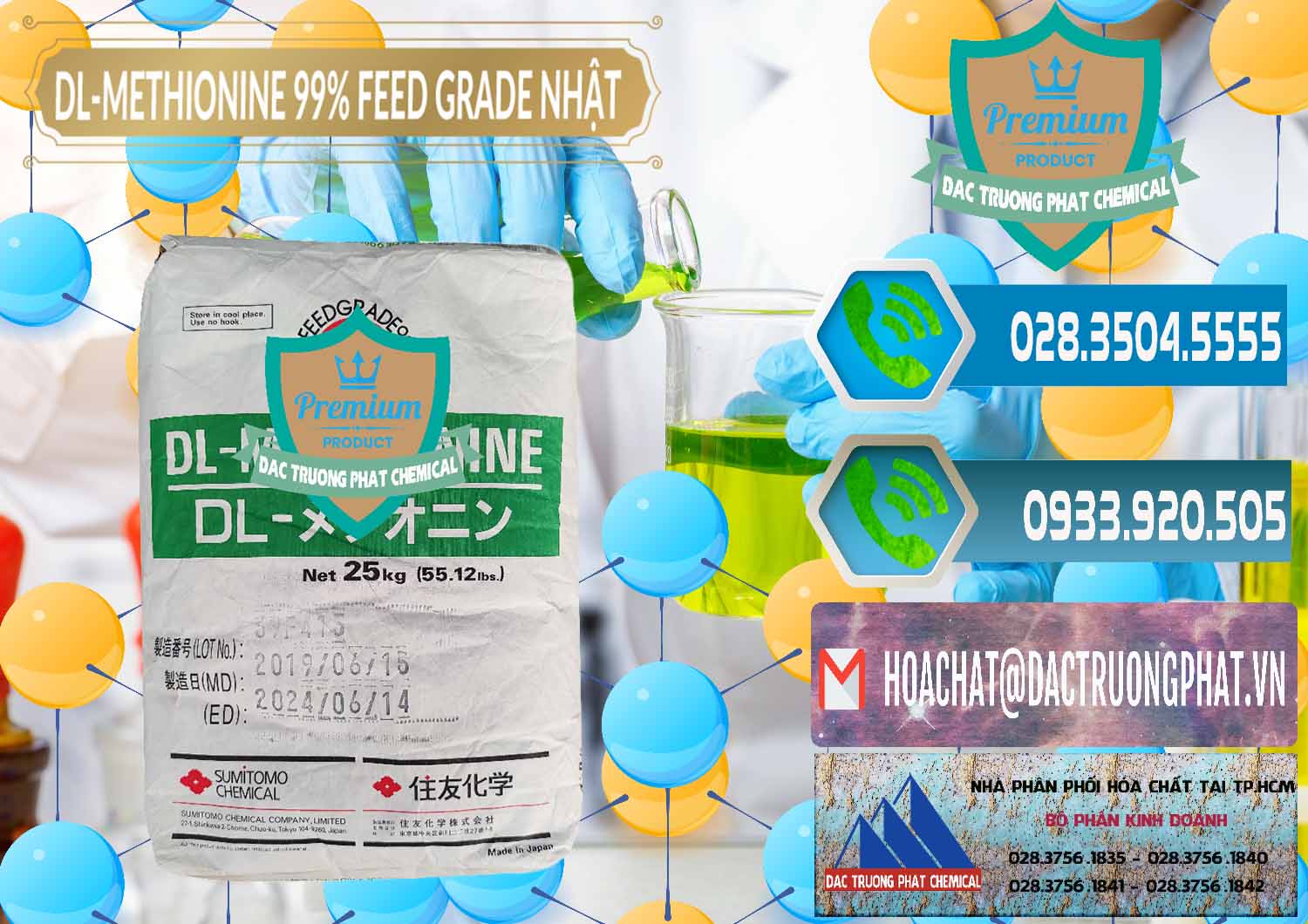 Nơi chuyên bán & cung cấp DL-Methionine - C5H11NO2S Feed Grade Sumitomo Nhật Bản Japan - 0313 - Công ty phân phối và bán hóa chất tại TP.HCM - congtyhoachat.net