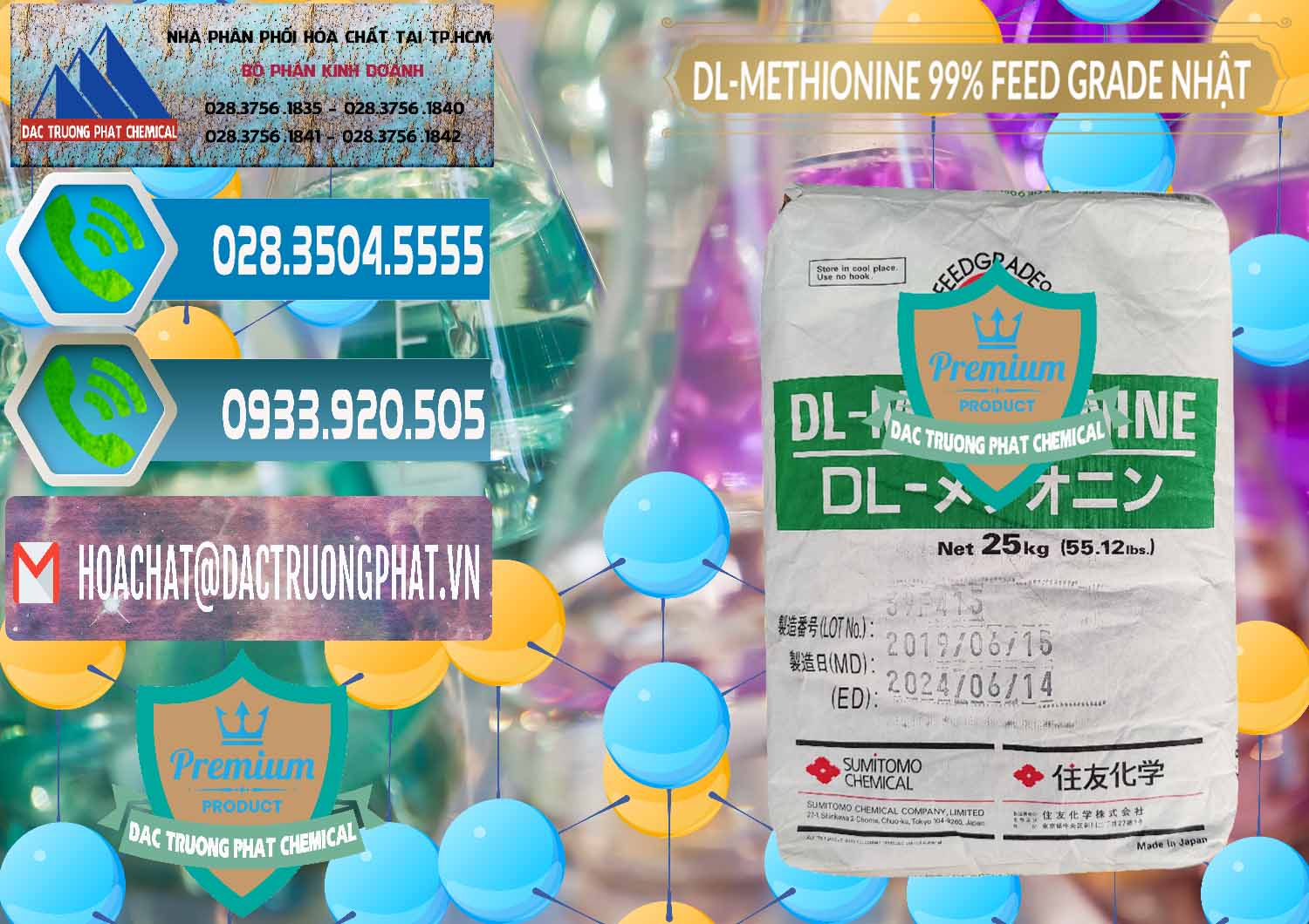 Nơi chuyên cung ứng & bán DL-Methionine - C5H11NO2S Feed Grade Sumitomo Nhật Bản Japan - 0313 - Nhà phân phối - kinh doanh hóa chất tại TP.HCM - congtyhoachat.net