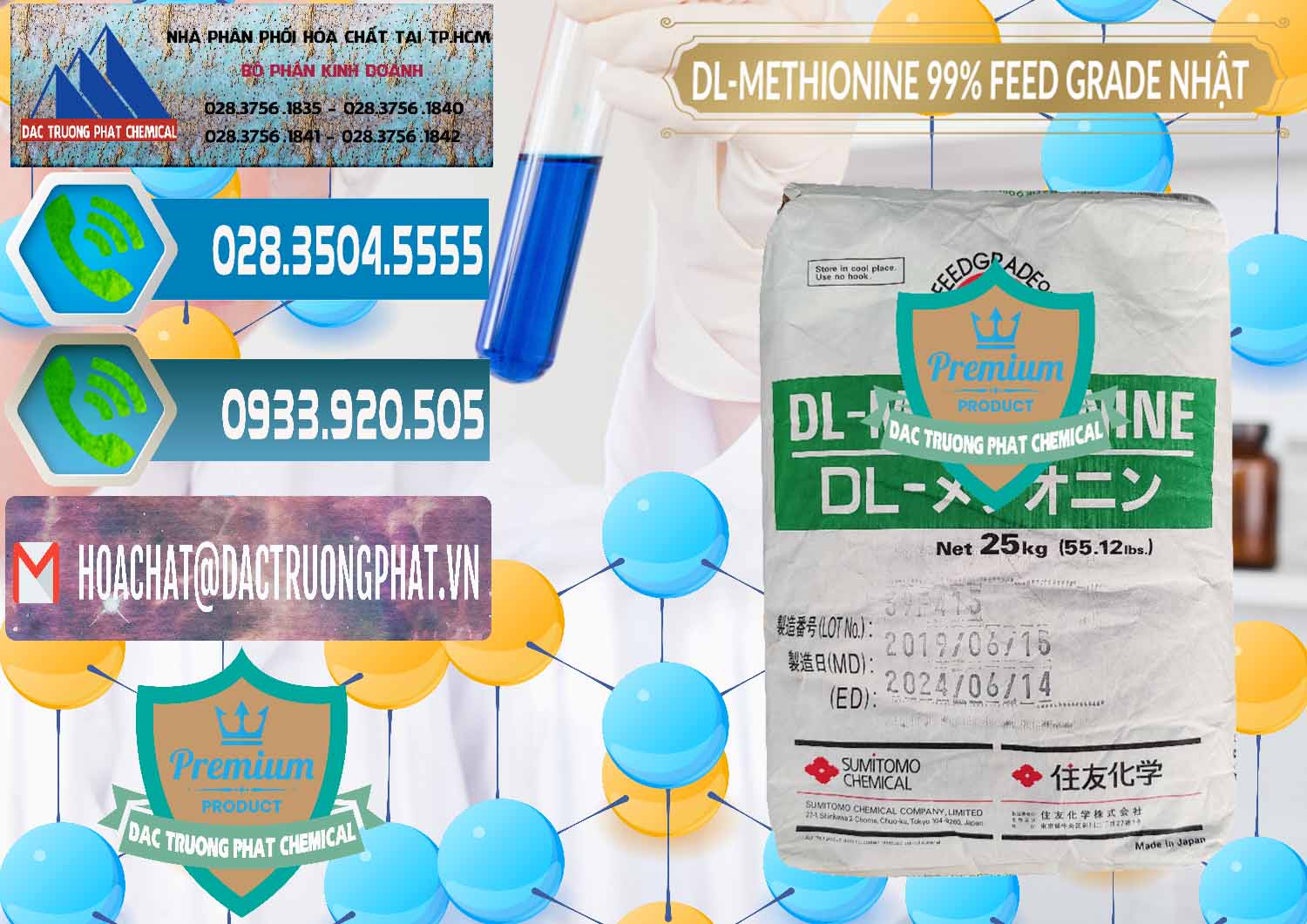 Chuyên bán _ cung cấp DL-Methionine - C5H11NO2S Feed Grade Sumitomo Nhật Bản Japan - 0313 - Nhập khẩu _ phân phối hóa chất tại TP.HCM - congtyhoachat.net