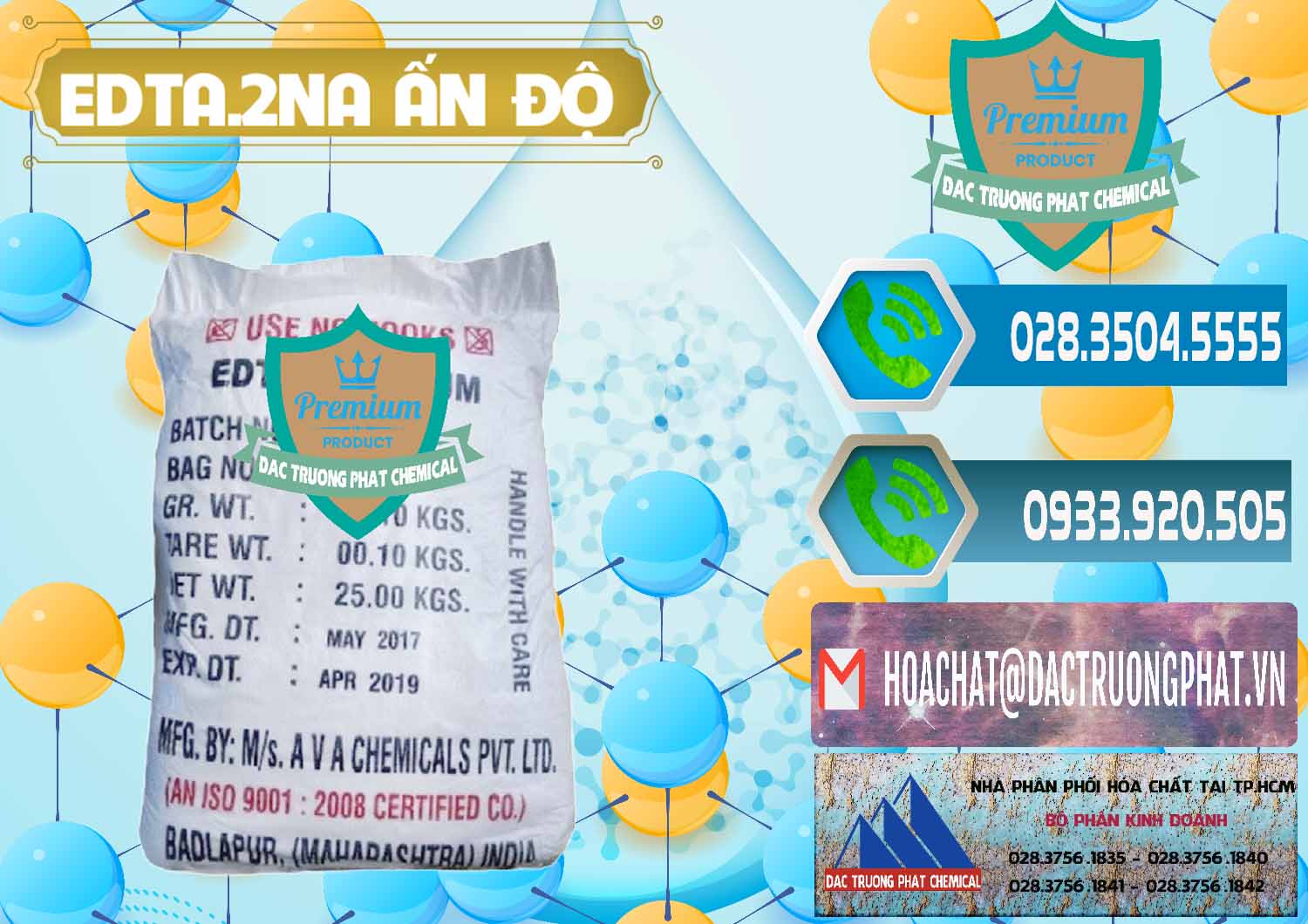 Nơi nhập khẩu & bán EDTA.2NA - Ethylendiamin Tetraacetic Ấn Độ India - 0416 - Cty phân phối ( nhập khẩu ) hóa chất tại TP.HCM - congtyhoachat.net