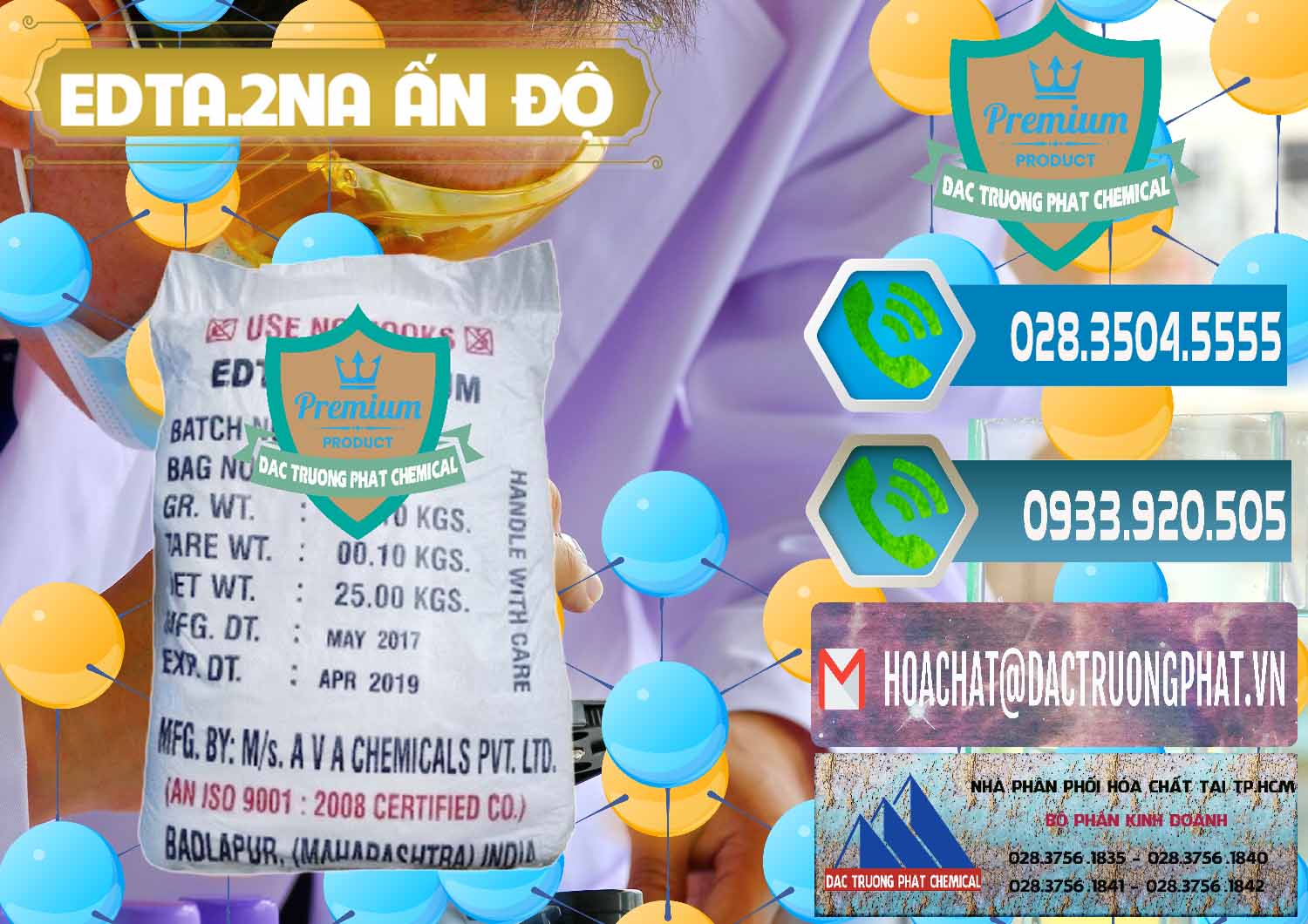 Cty chuyên bán _ phân phối EDTA.2NA - Ethylendiamin Tetraacetic Ấn Độ India - 0416 - Nơi phân phối và cung ứng hóa chất tại TP.HCM - congtyhoachat.net