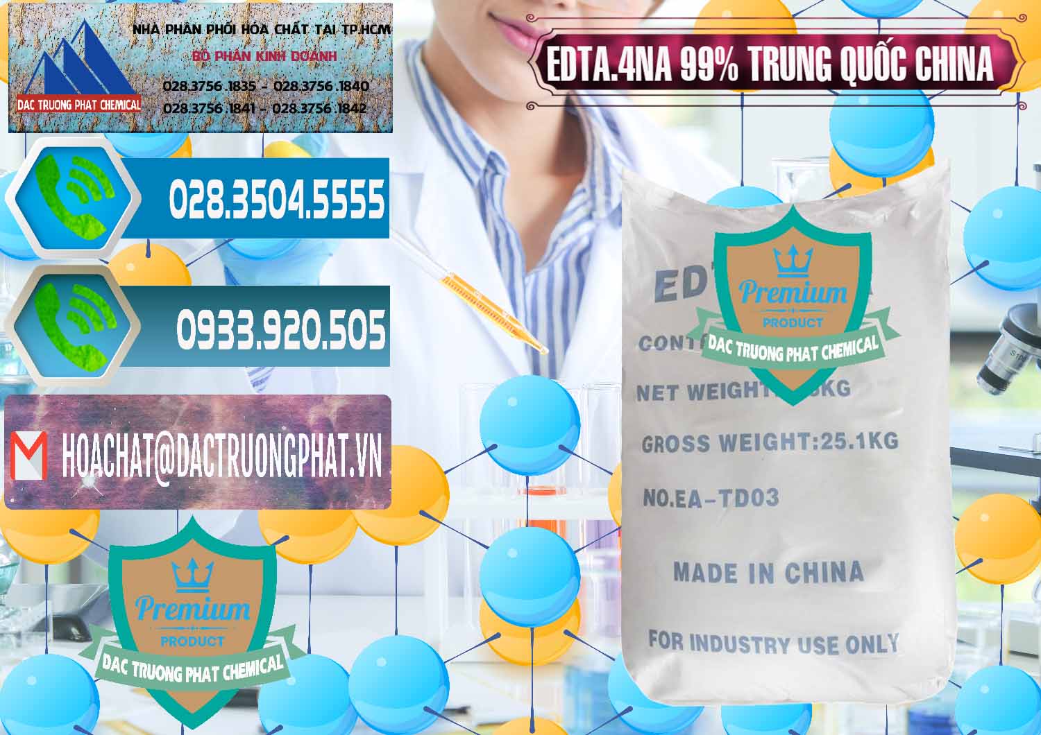 Công ty chuyên nhập khẩu - bán EDTA.4NA - EDTA Muối 99% Trung Quốc China - 0292 - Nơi bán & phân phối hóa chất tại TP.HCM - congtyhoachat.net