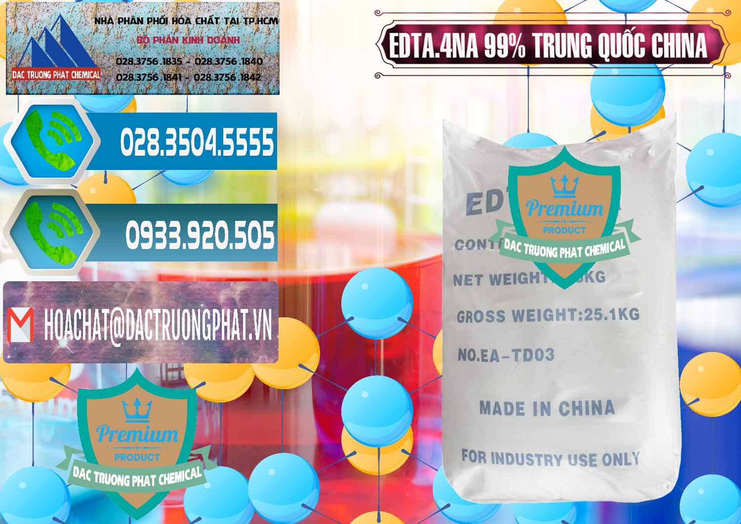 Đơn vị nhập khẩu - bán EDTA.4NA - EDTA Muối 99% Trung Quốc China - 0292 - Cty chuyên phân phối - bán hóa chất tại TP.HCM - congtyhoachat.net