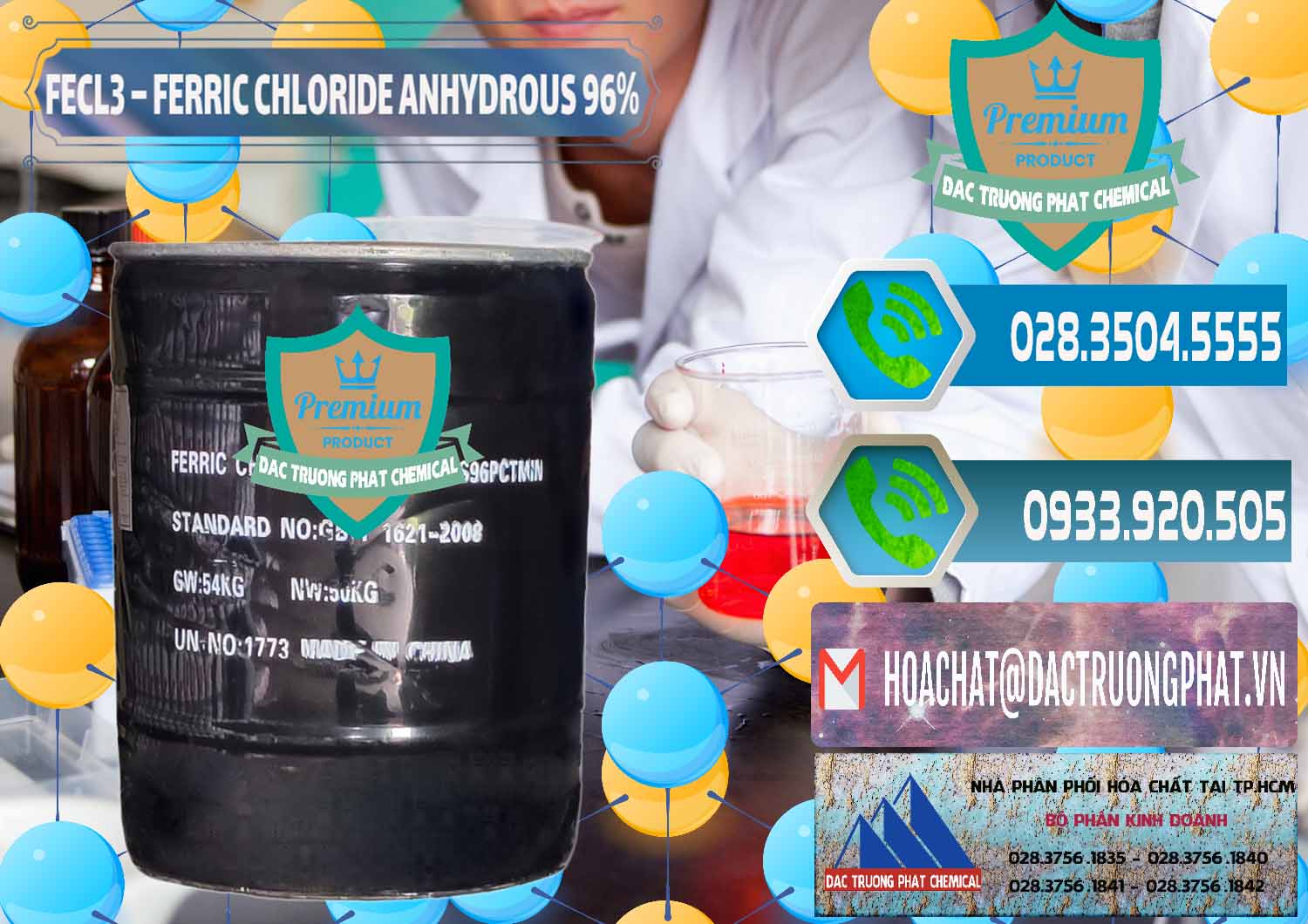 Chuyên bán ( phân phối ) FECL3 – Ferric Chloride Anhydrous 96% Trung Quốc China - 0065 - Đơn vị nhập khẩu ( cung cấp ) hóa chất tại TP.HCM - congtyhoachat.net