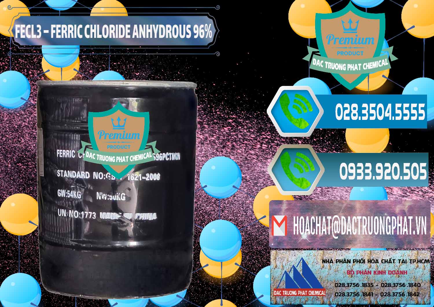 Nơi chuyên bán và cung cấp FECL3 – Ferric Chloride Anhydrous 96% Trung Quốc China - 0065 - Đơn vị cung cấp - bán hóa chất tại TP.HCM - congtyhoachat.net