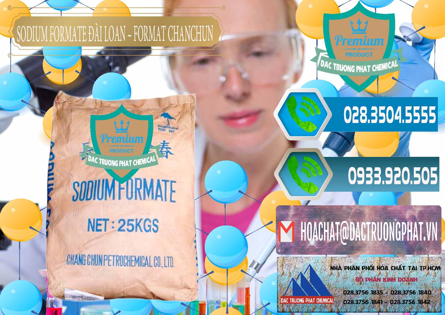 Cty phân phối ( bán ) Sodium Formate - Natri Format Đài Loan Taiwan - 0141 - Đơn vị chuyên phân phối và bán hóa chất tại TP.HCM - congtyhoachat.net